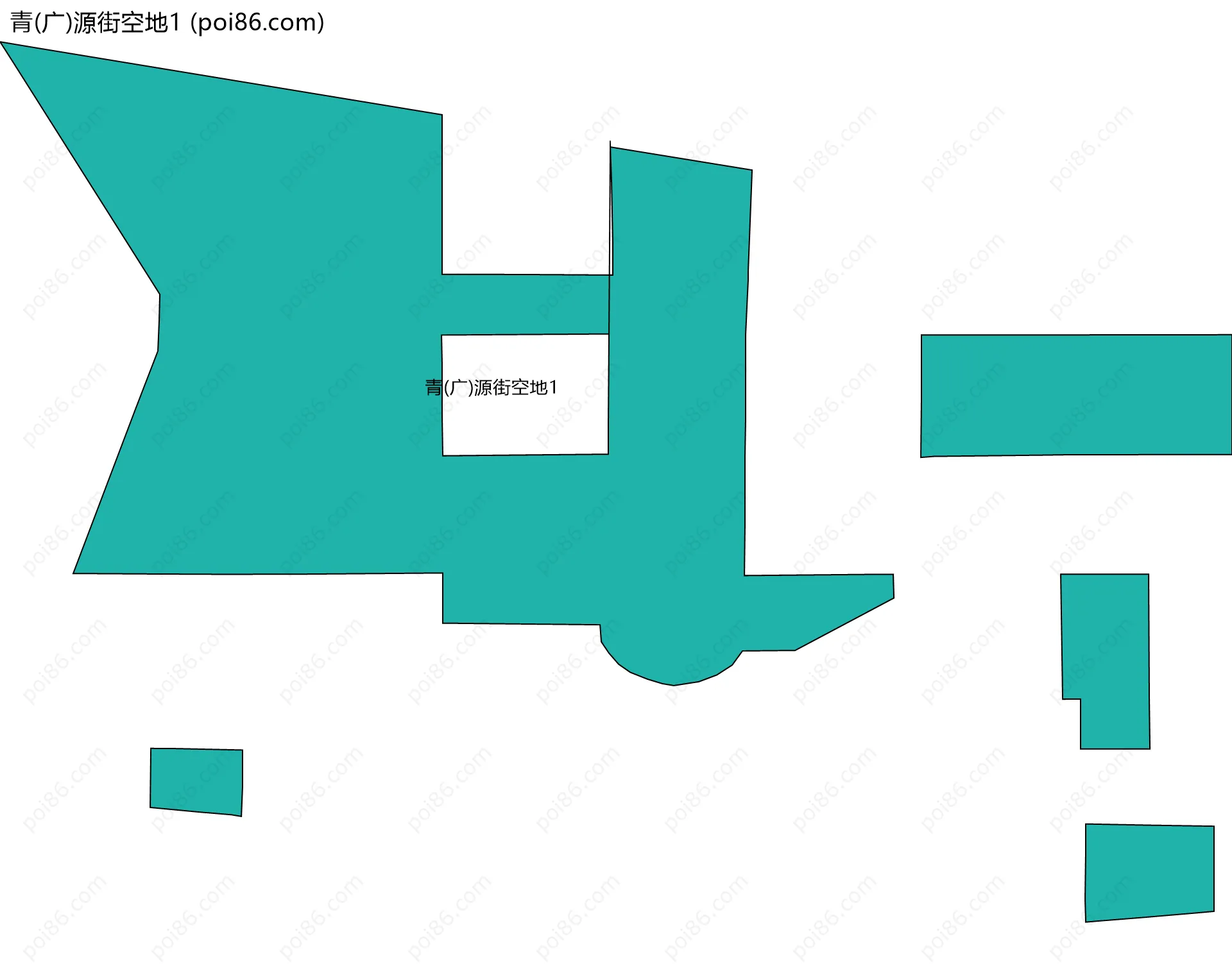 青(广)源街空地1边界地图