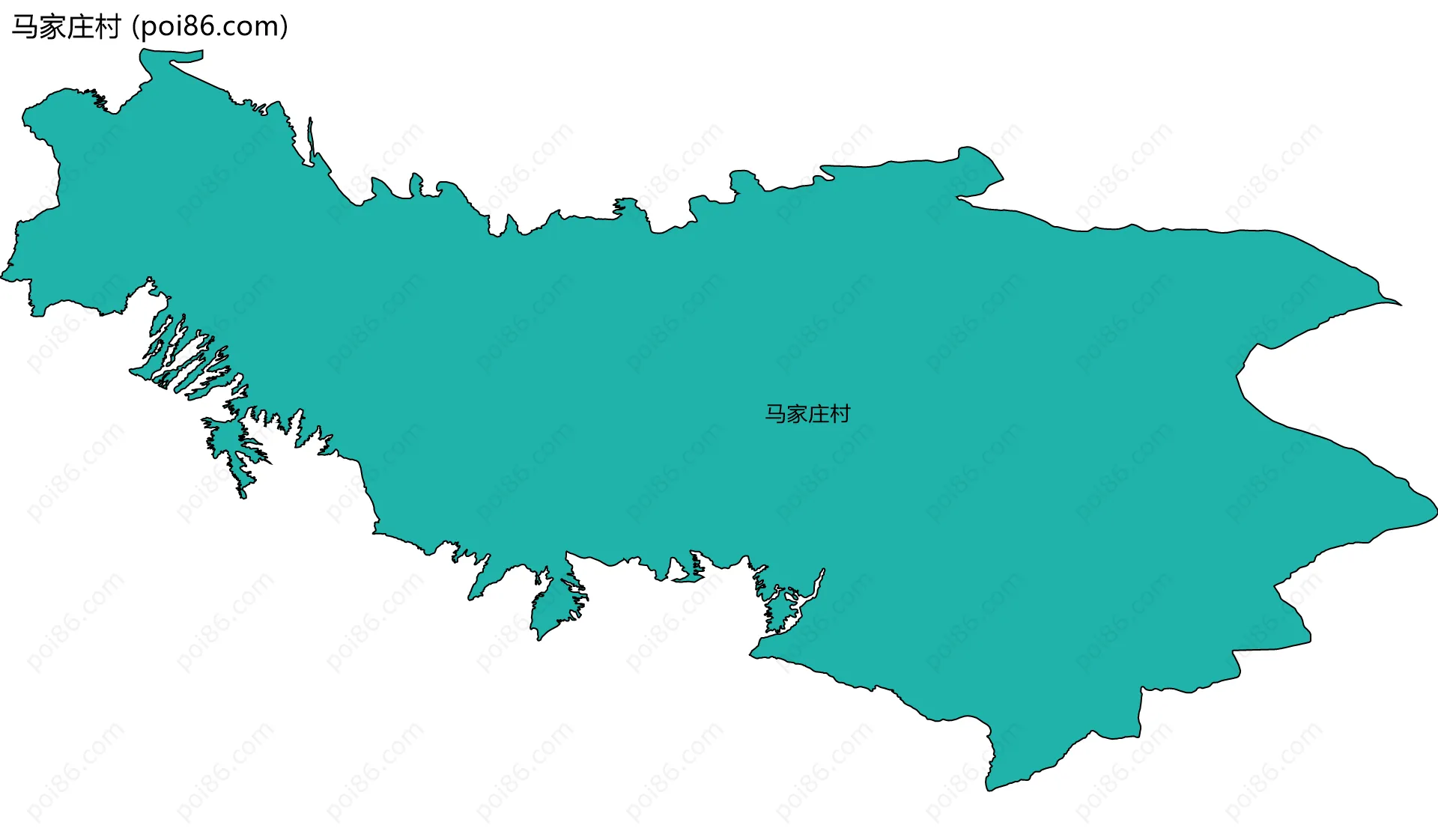 马家庄村边界地图