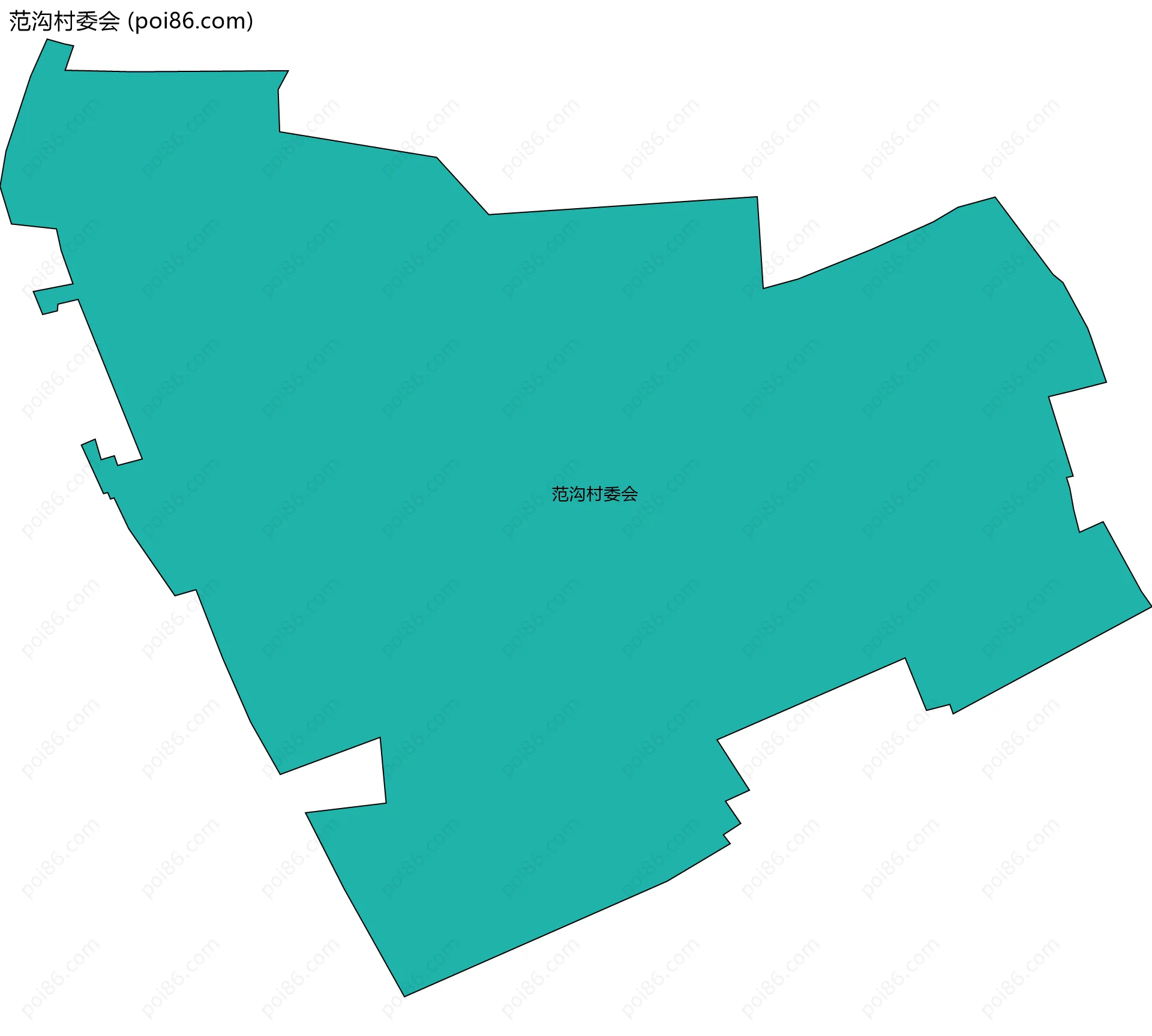 范沟村委会边界地图