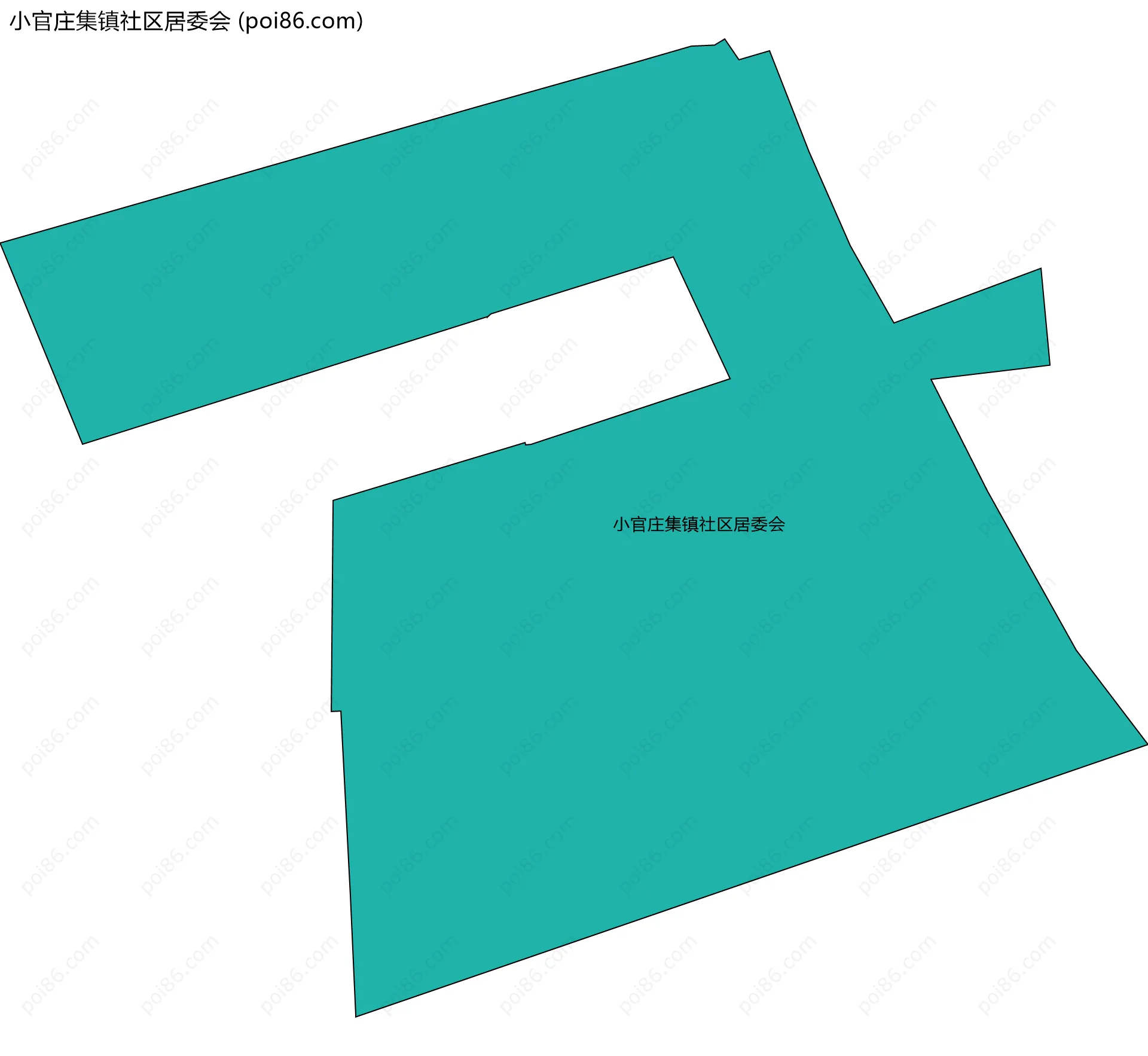 小官庄集镇社区居委会边界地图