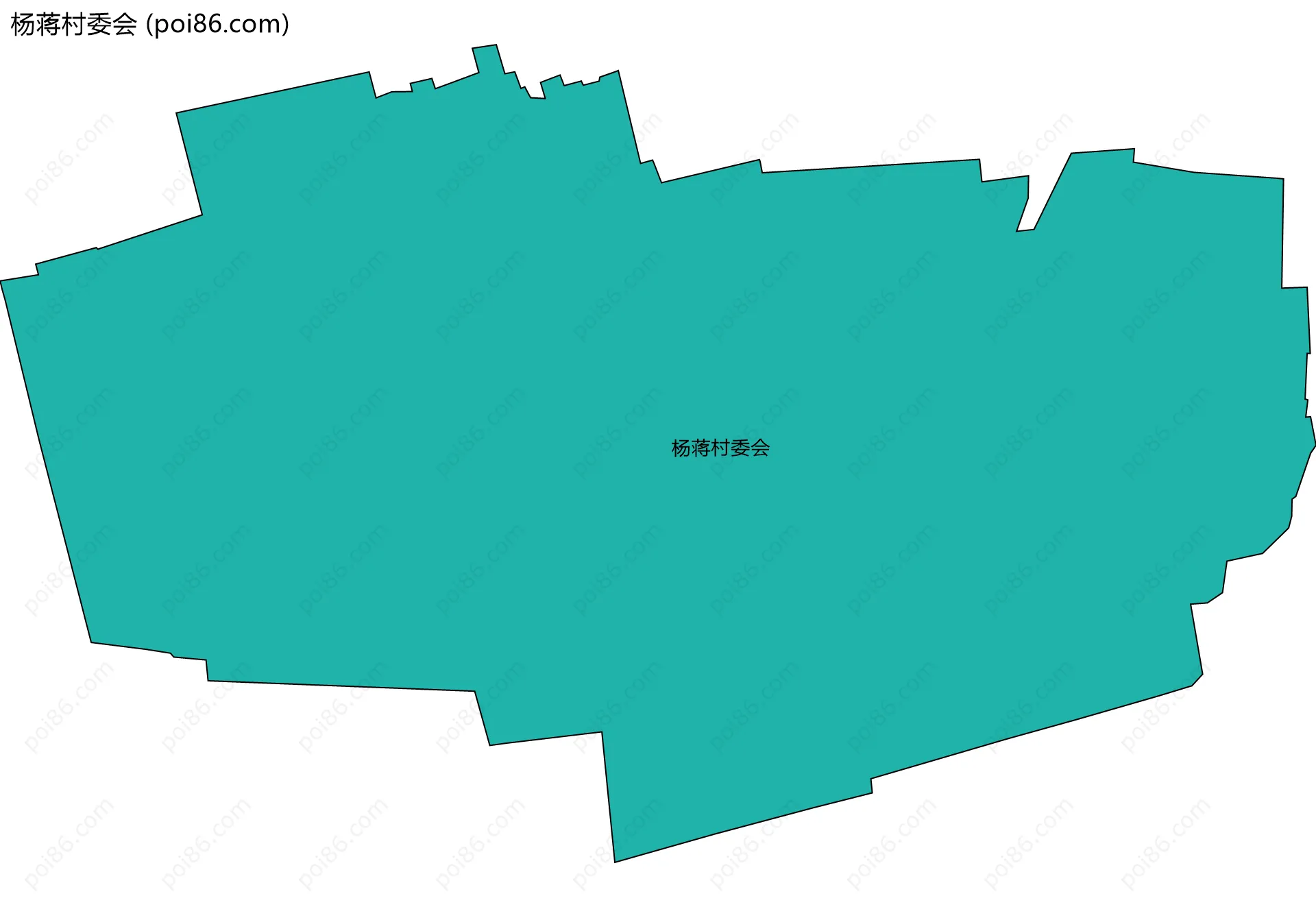 杨蒋村委会边界地图