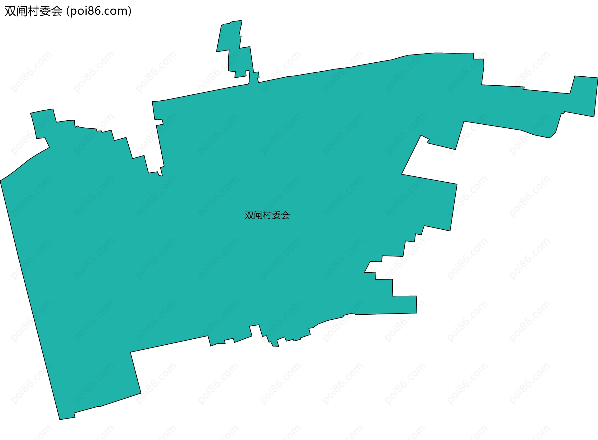 双闸村委会边界地图