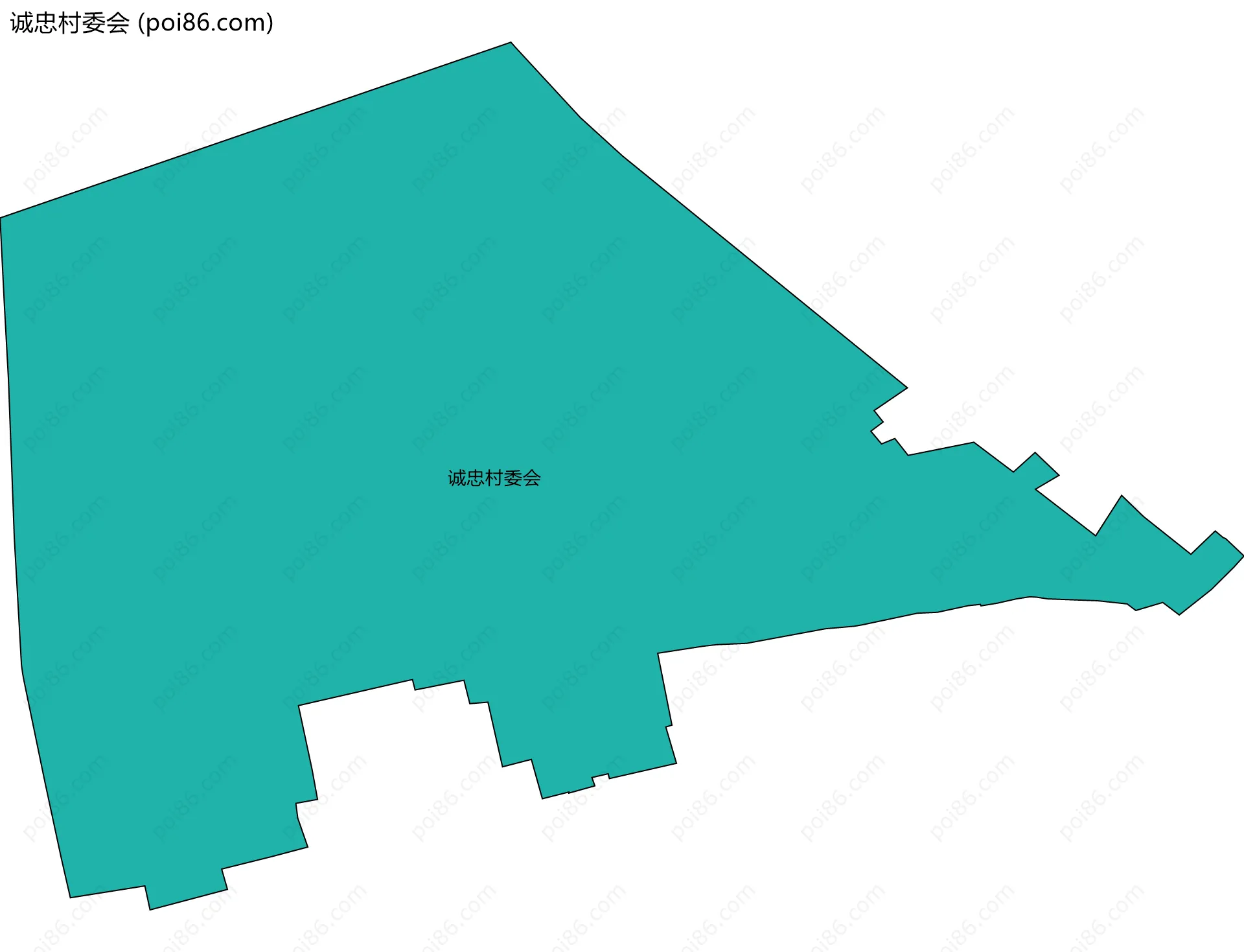诚忠村委会边界地图