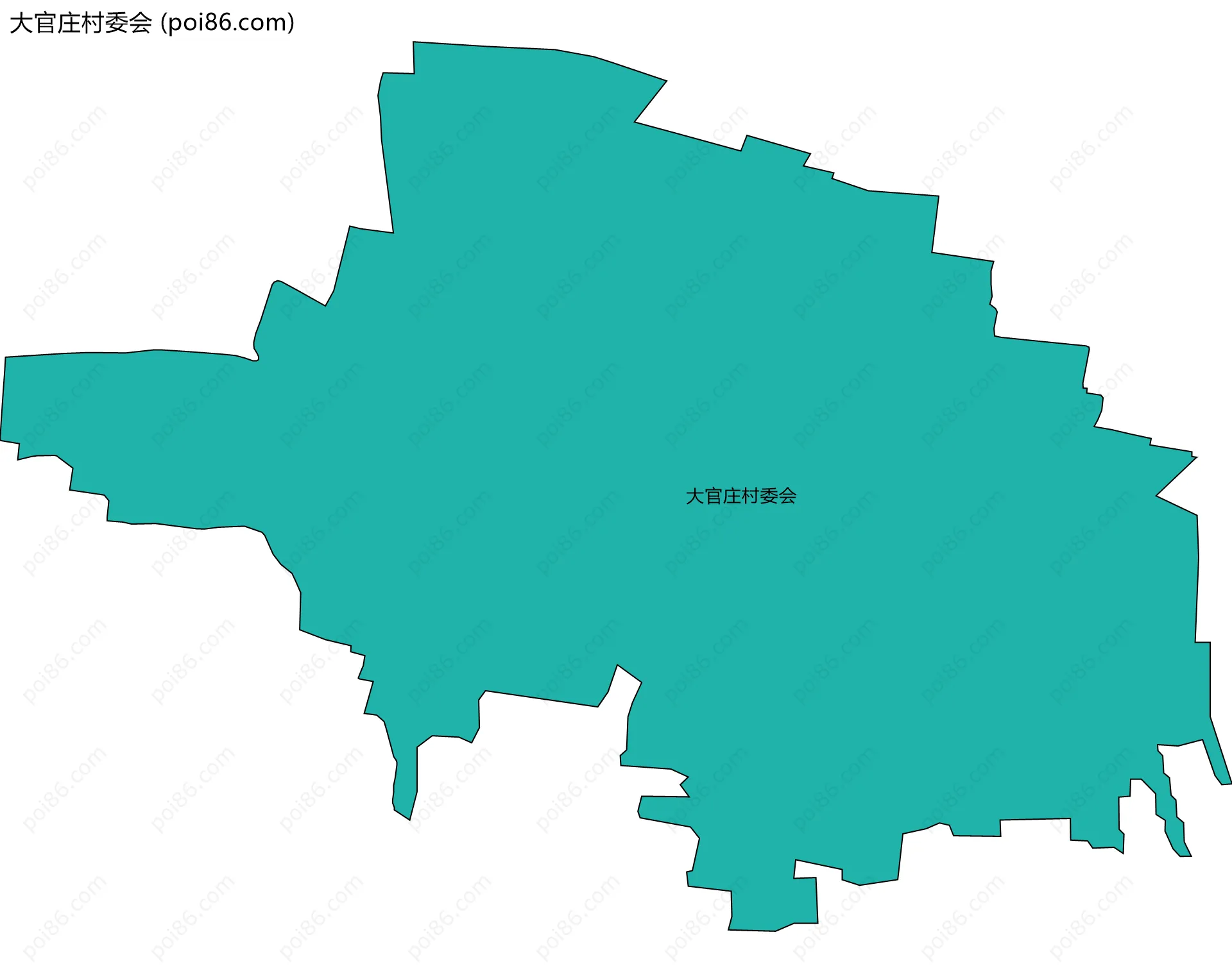 大官庄村委会边界地图
