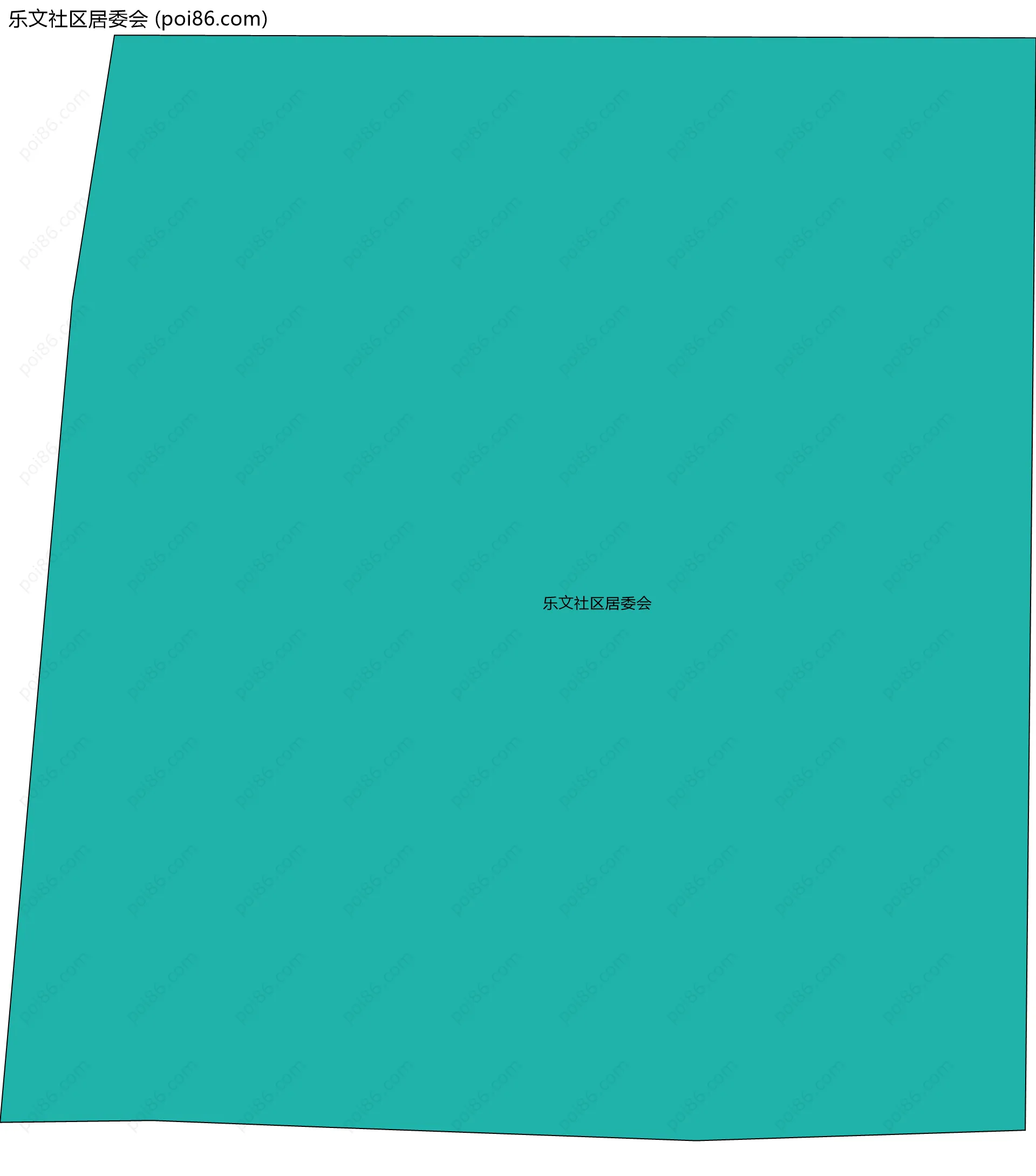 乐文社区居委会边界地图