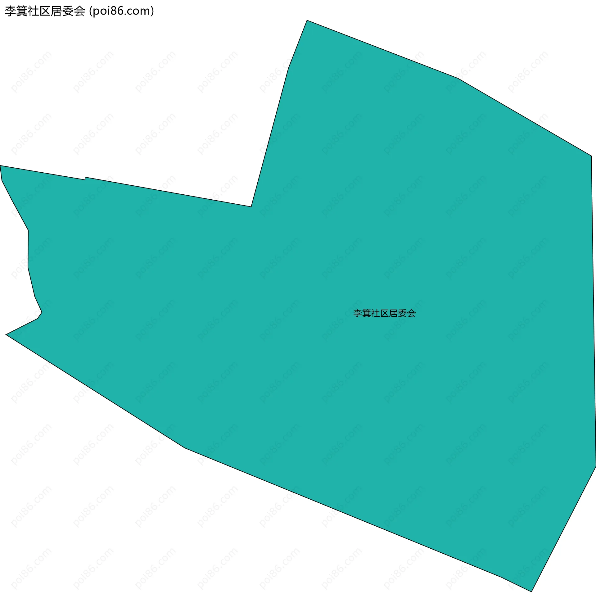 李箕社区居委会边界地图