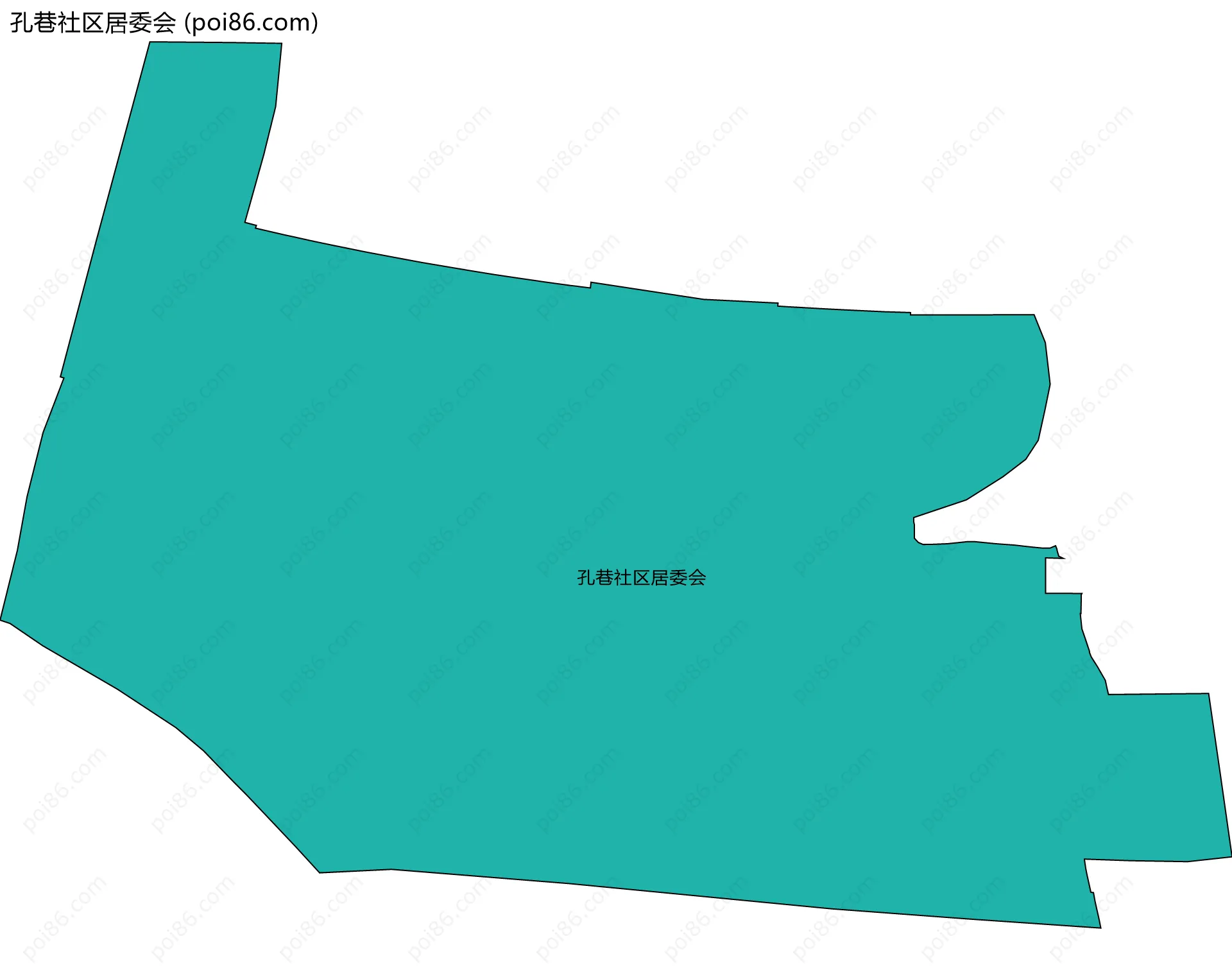 孔巷社区居委会边界地图