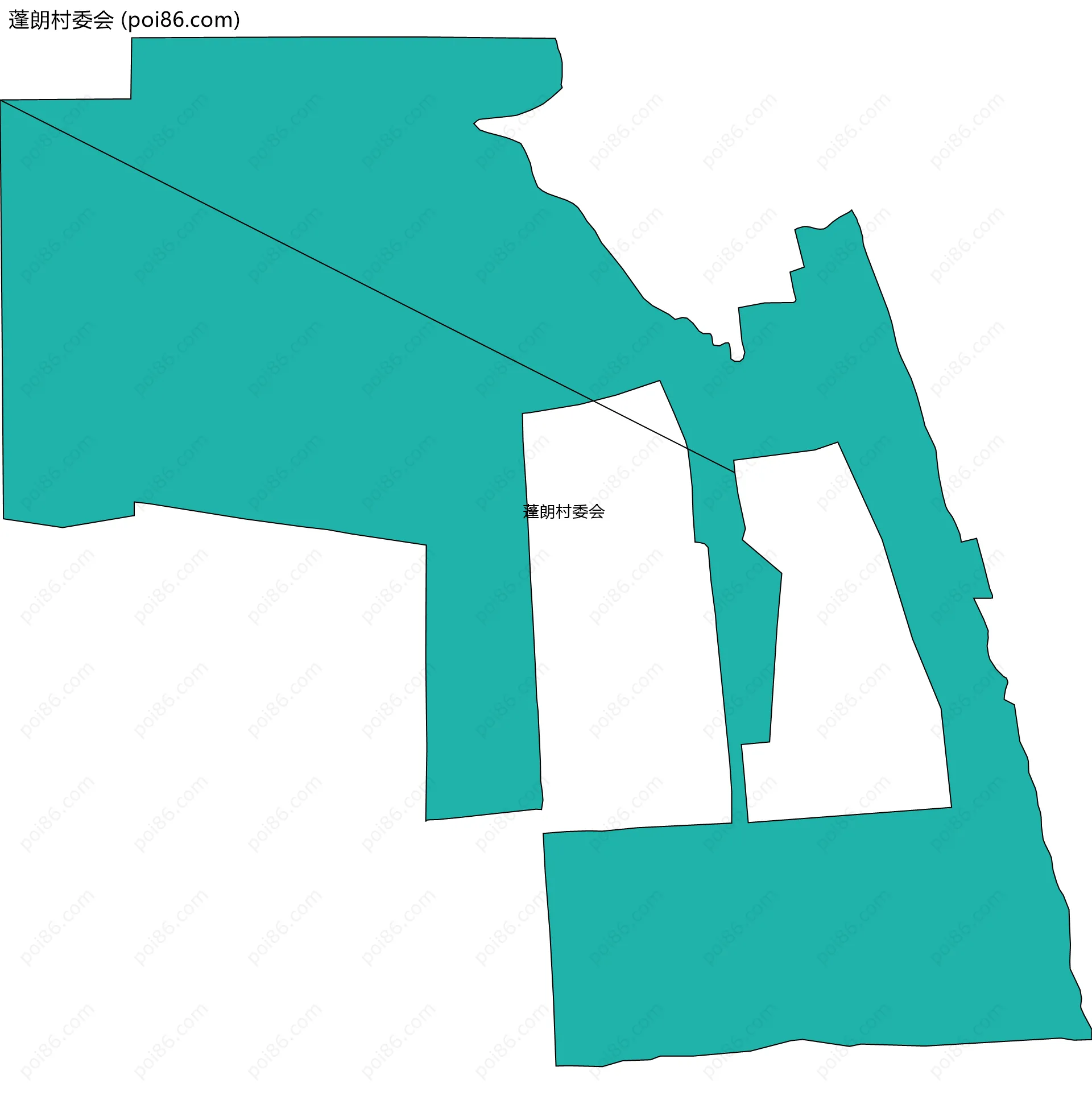 蓬朗村委会边界地图