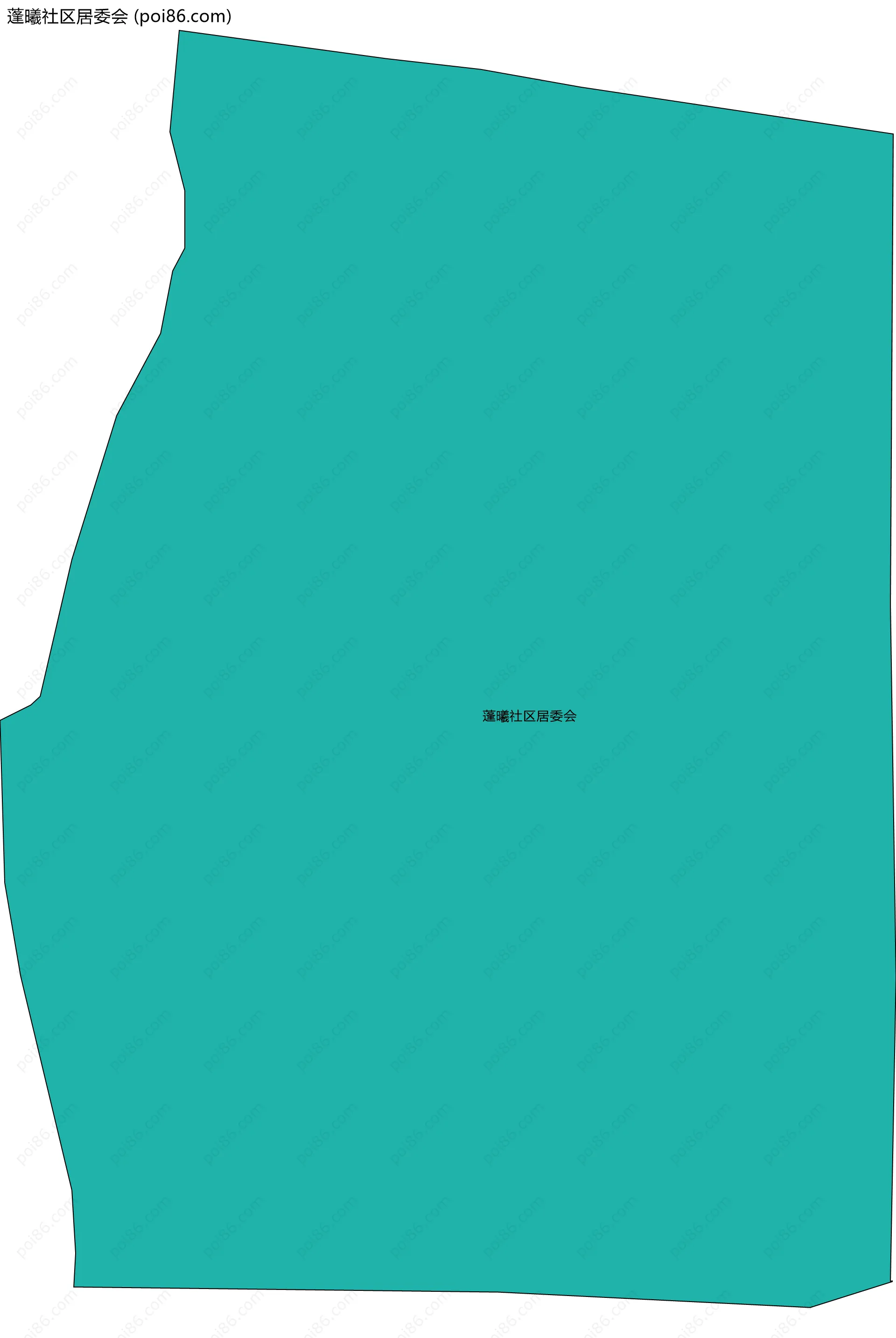 蓬曦社区居委会边界地图