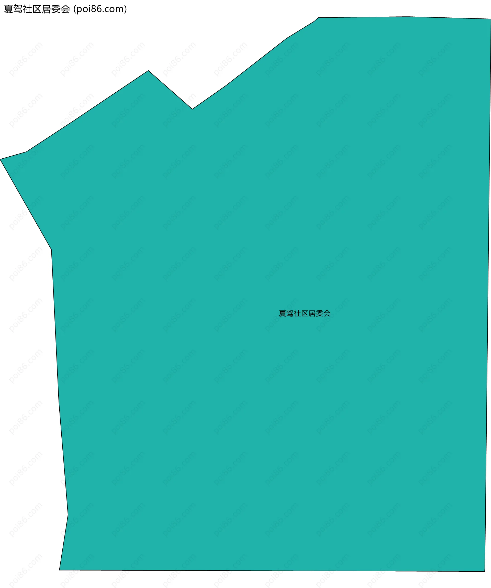 夏驾社区居委会边界地图