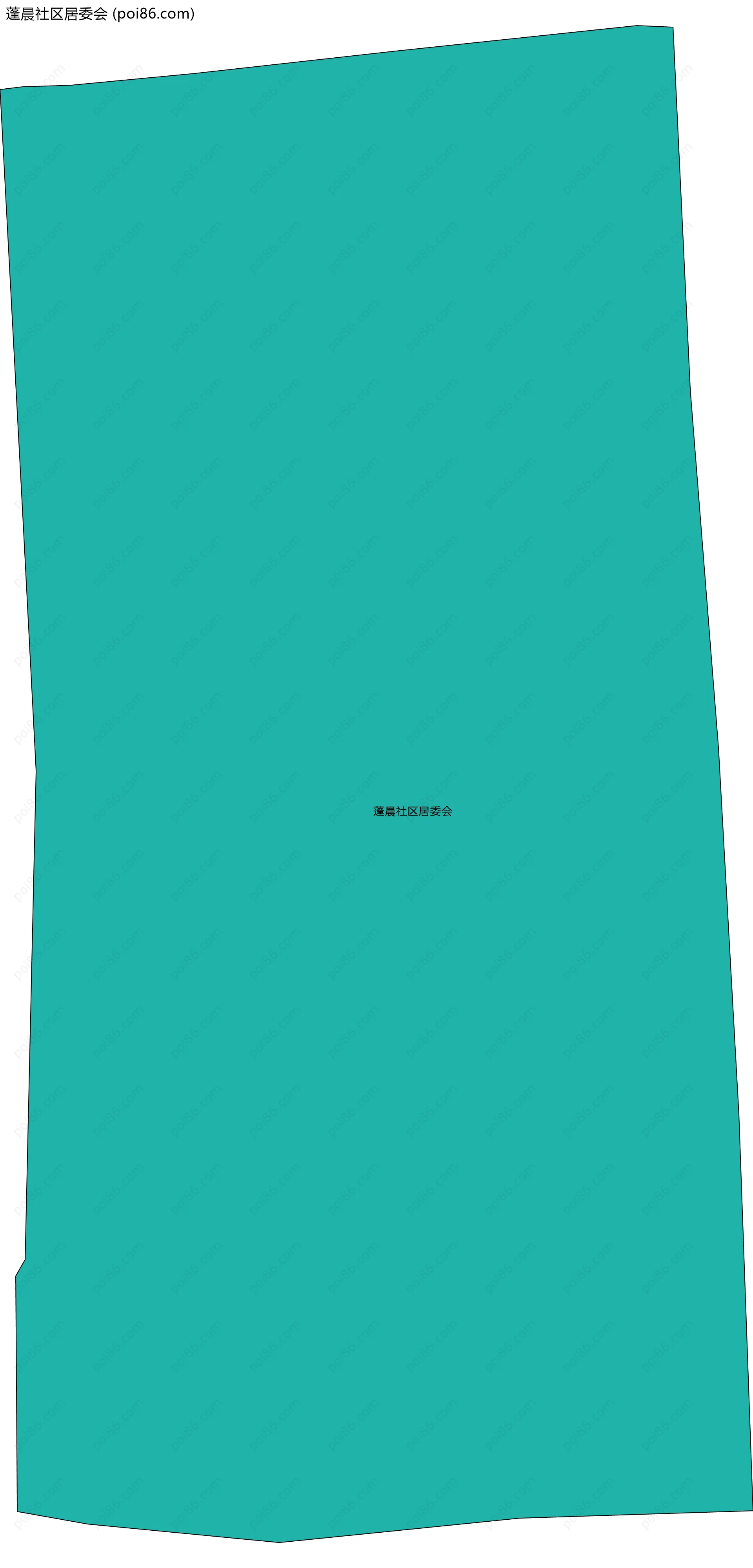 蓬晨社区居委会边界地图