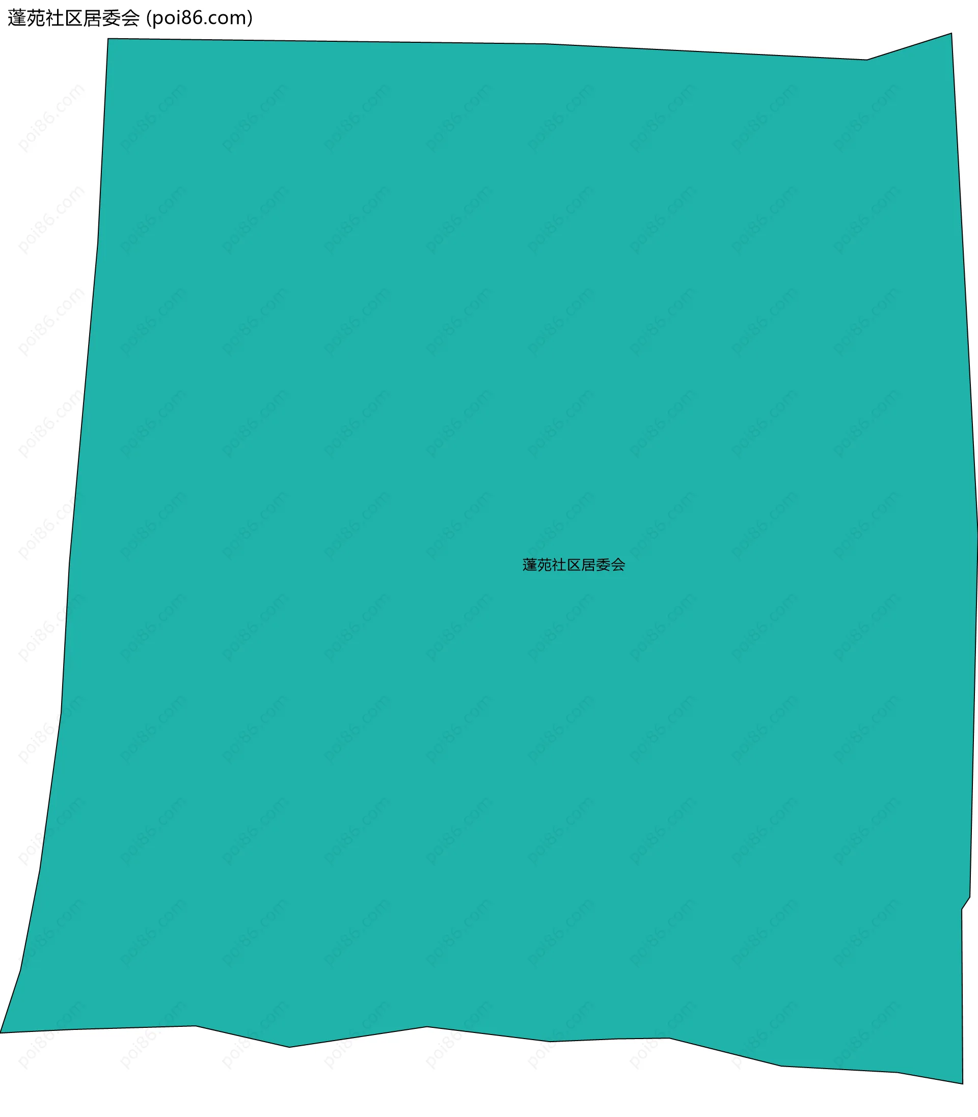 蓬苑社区居委会边界地图