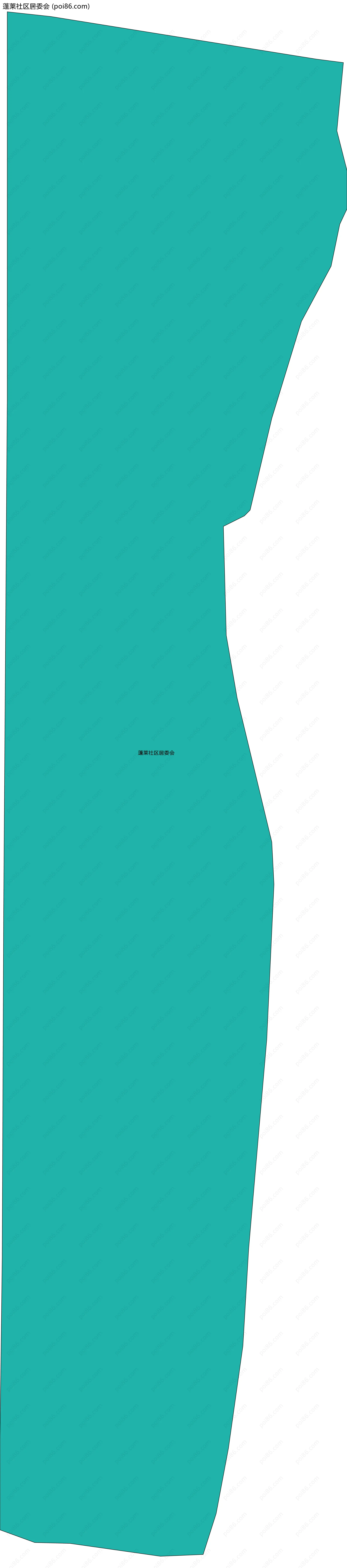 蓬莱社区居委会边界地图