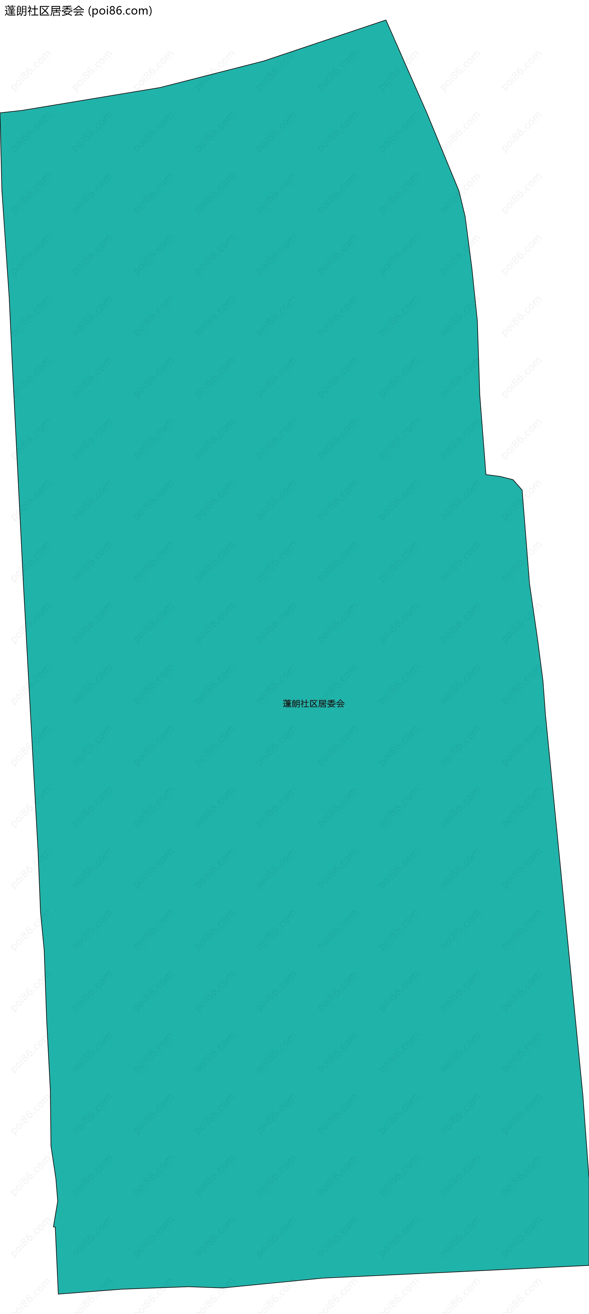 蓬朗社区居委会边界地图