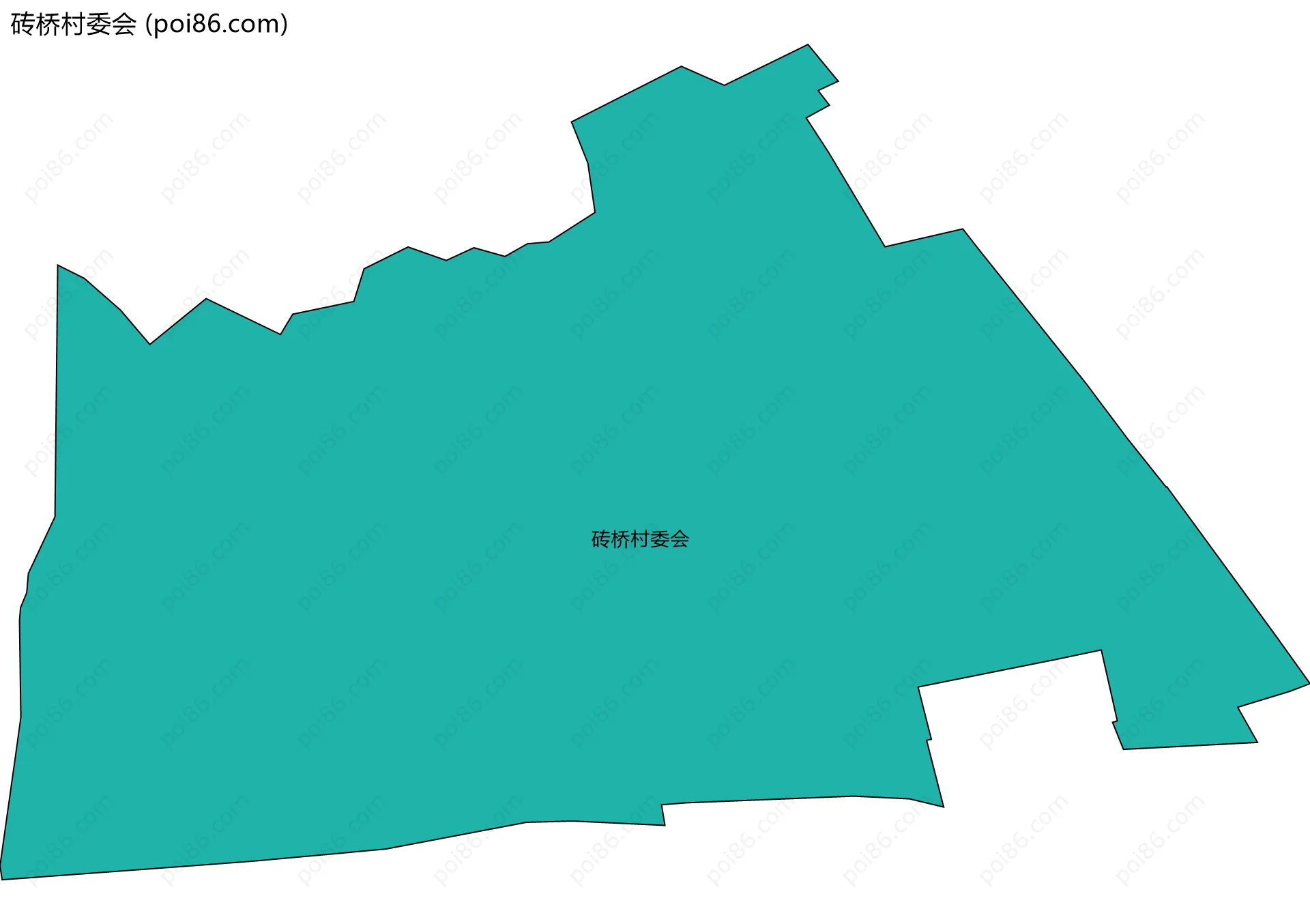 砖桥村委会边界地图