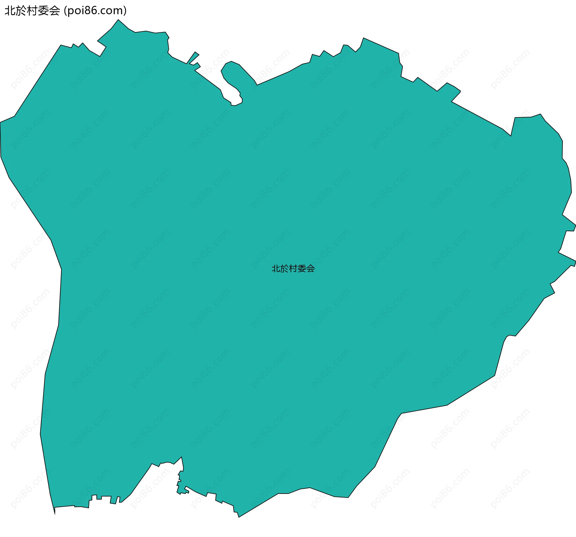 北於村委会边界地图