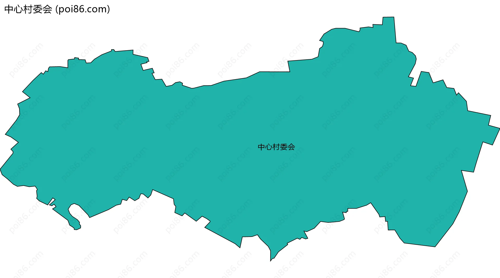 中心村委会边界地图