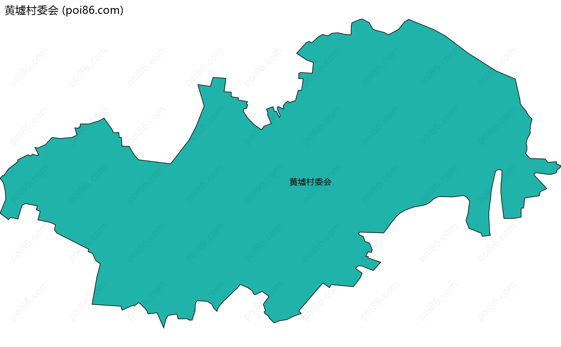 黄墟村委会边界地图