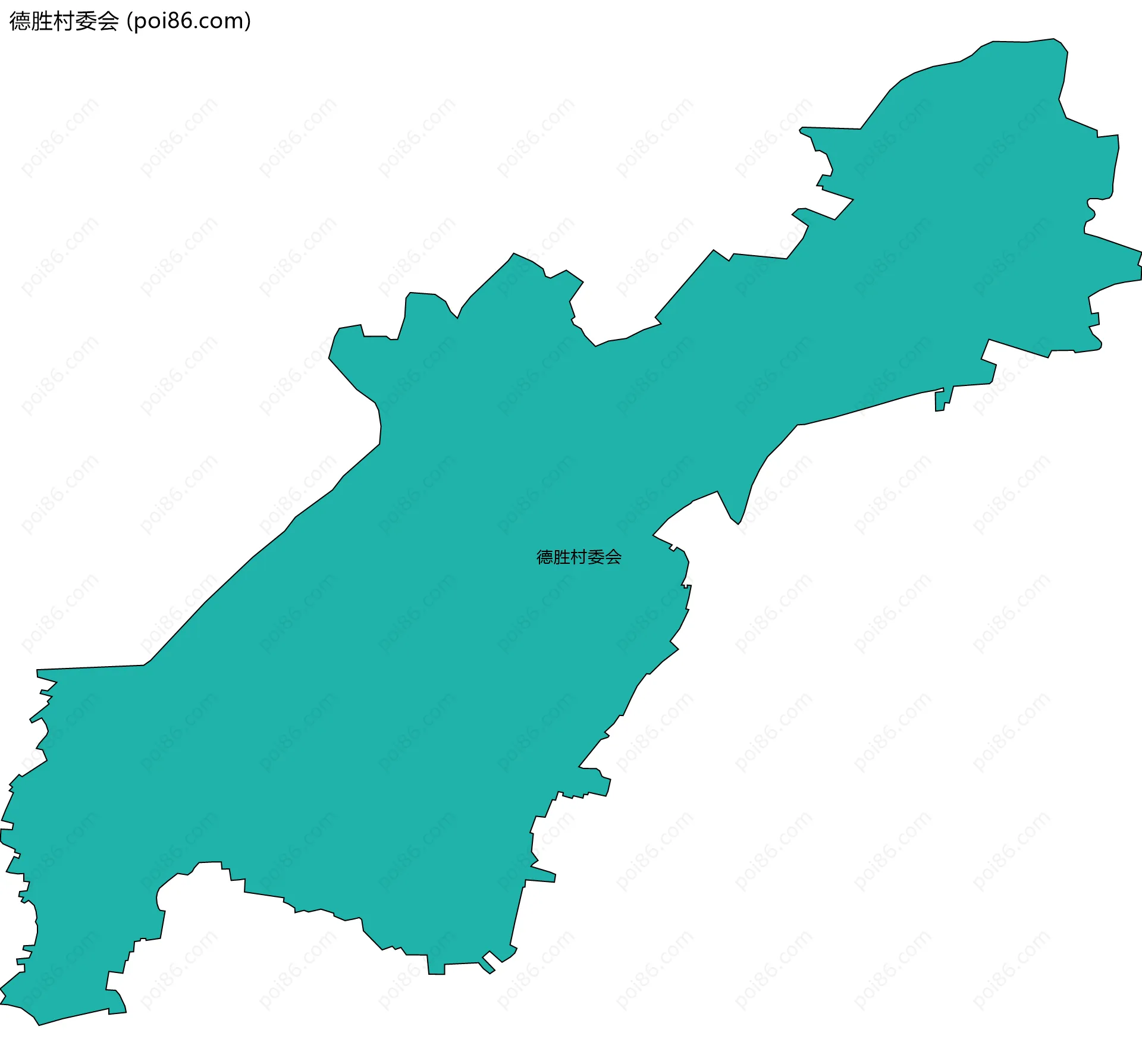 德胜村委会边界地图