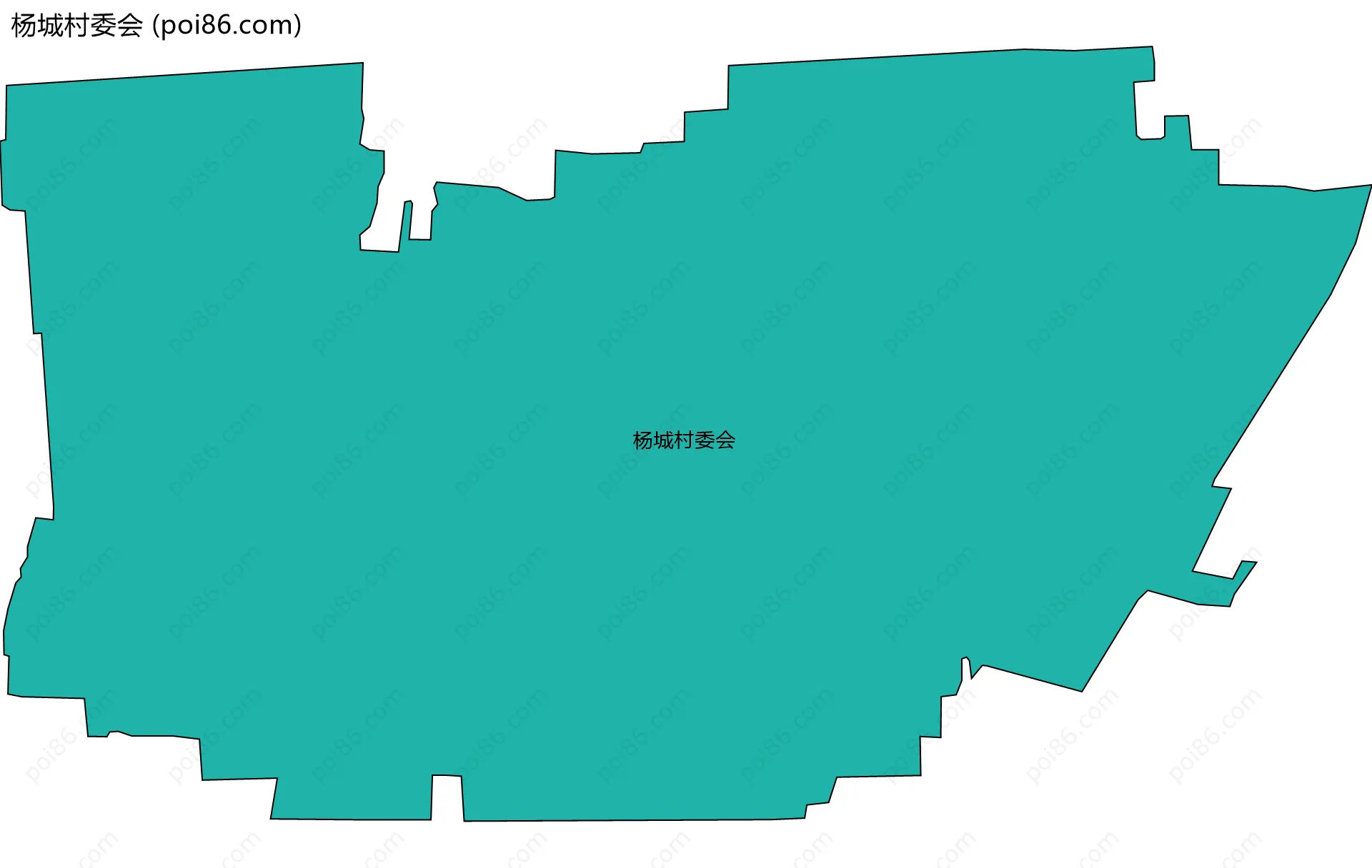 杨城村委会边界地图
