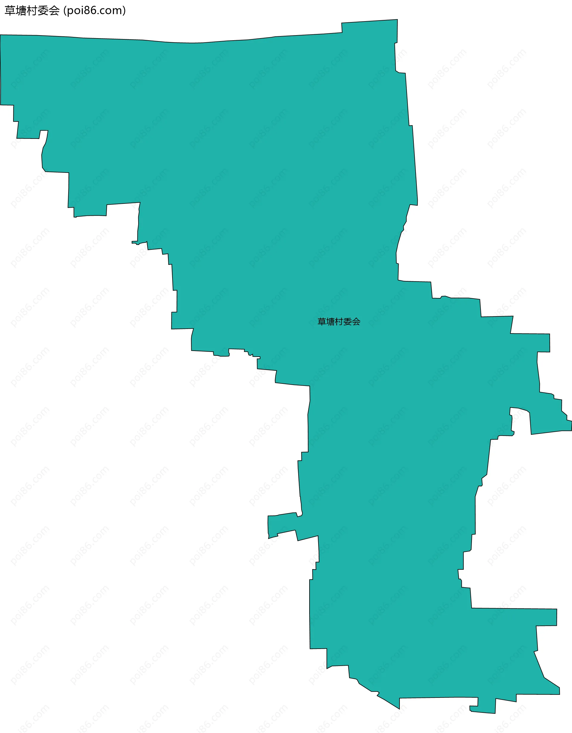 草塘村委会边界地图