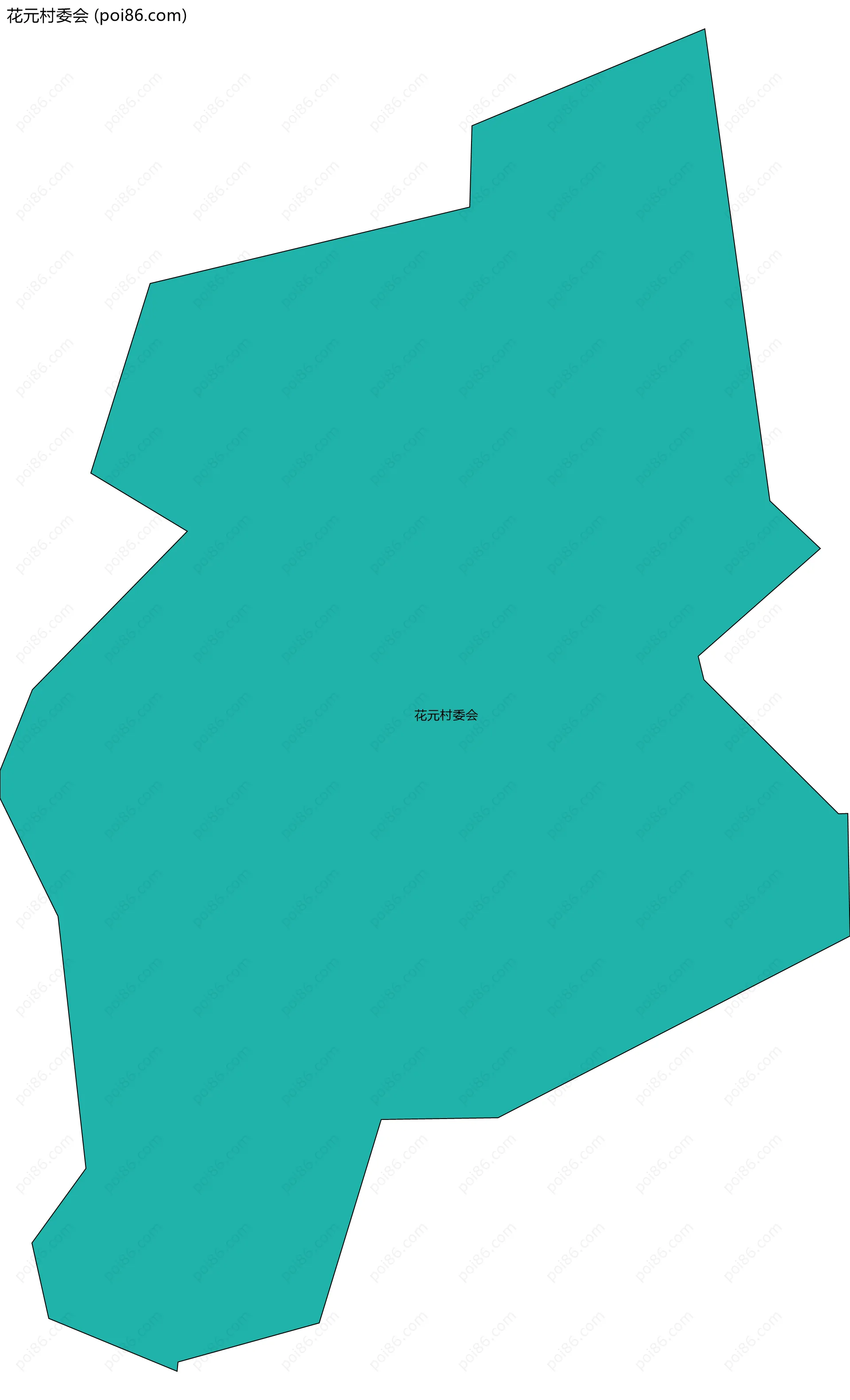 花元村委会边界地图