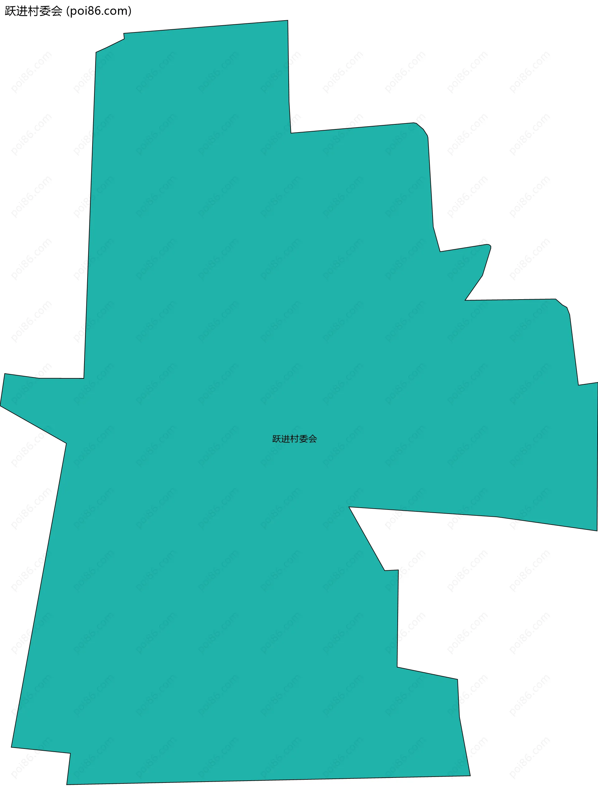 跃进村委会边界地图