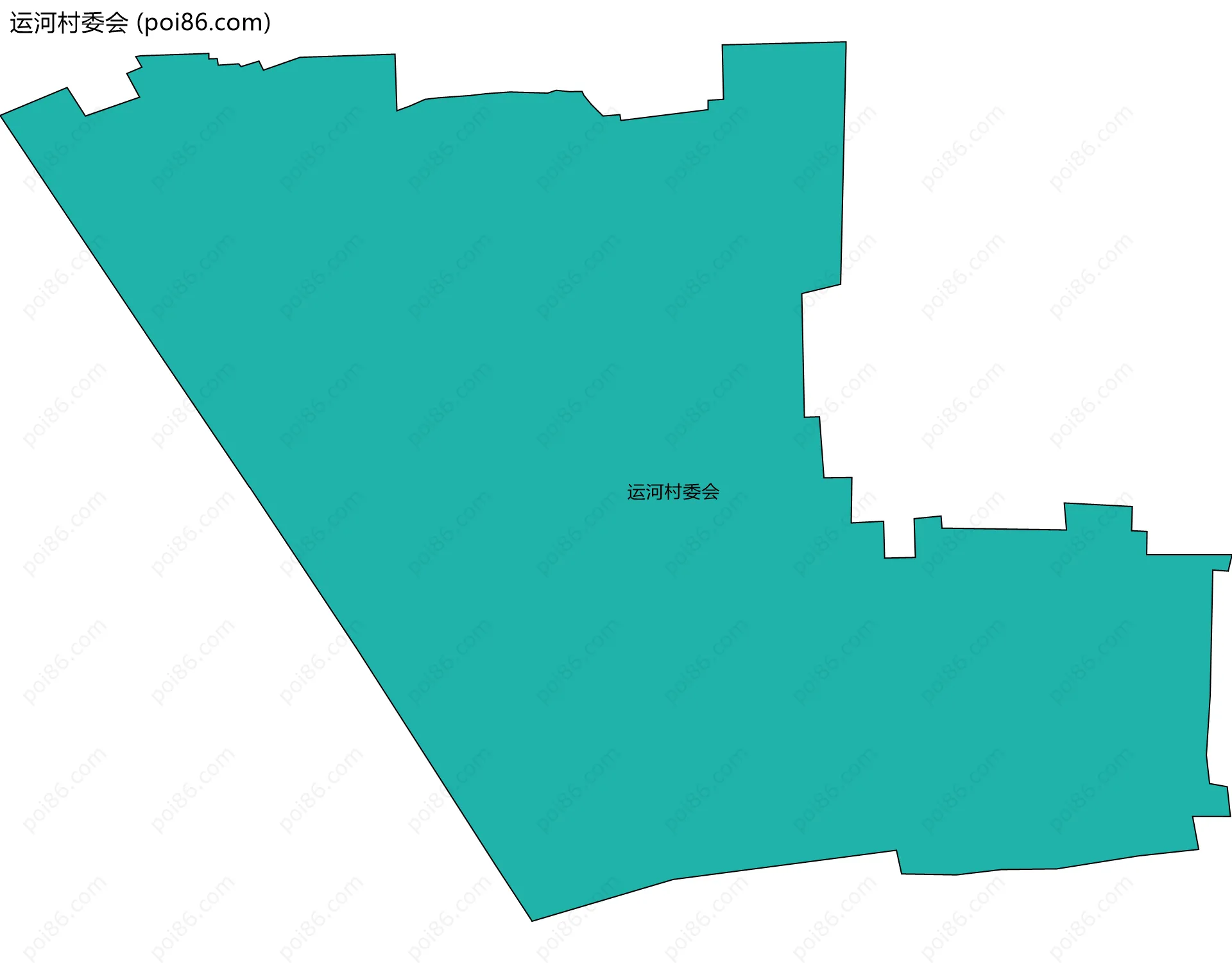 运河村委会边界地图