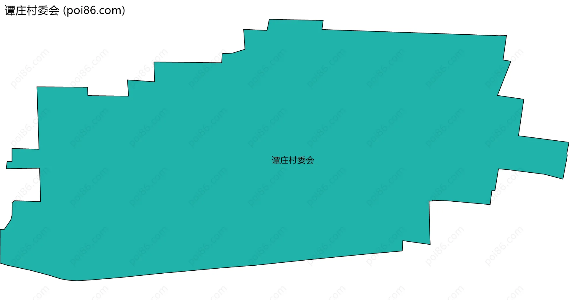 谭庄村委会边界地图