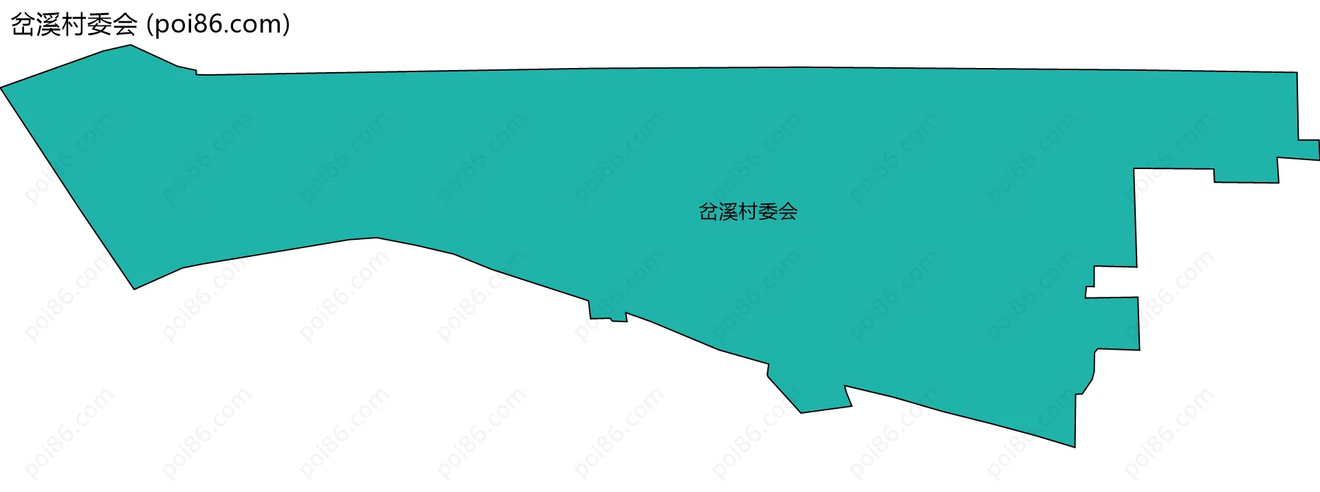 岔溪村委会边界地图