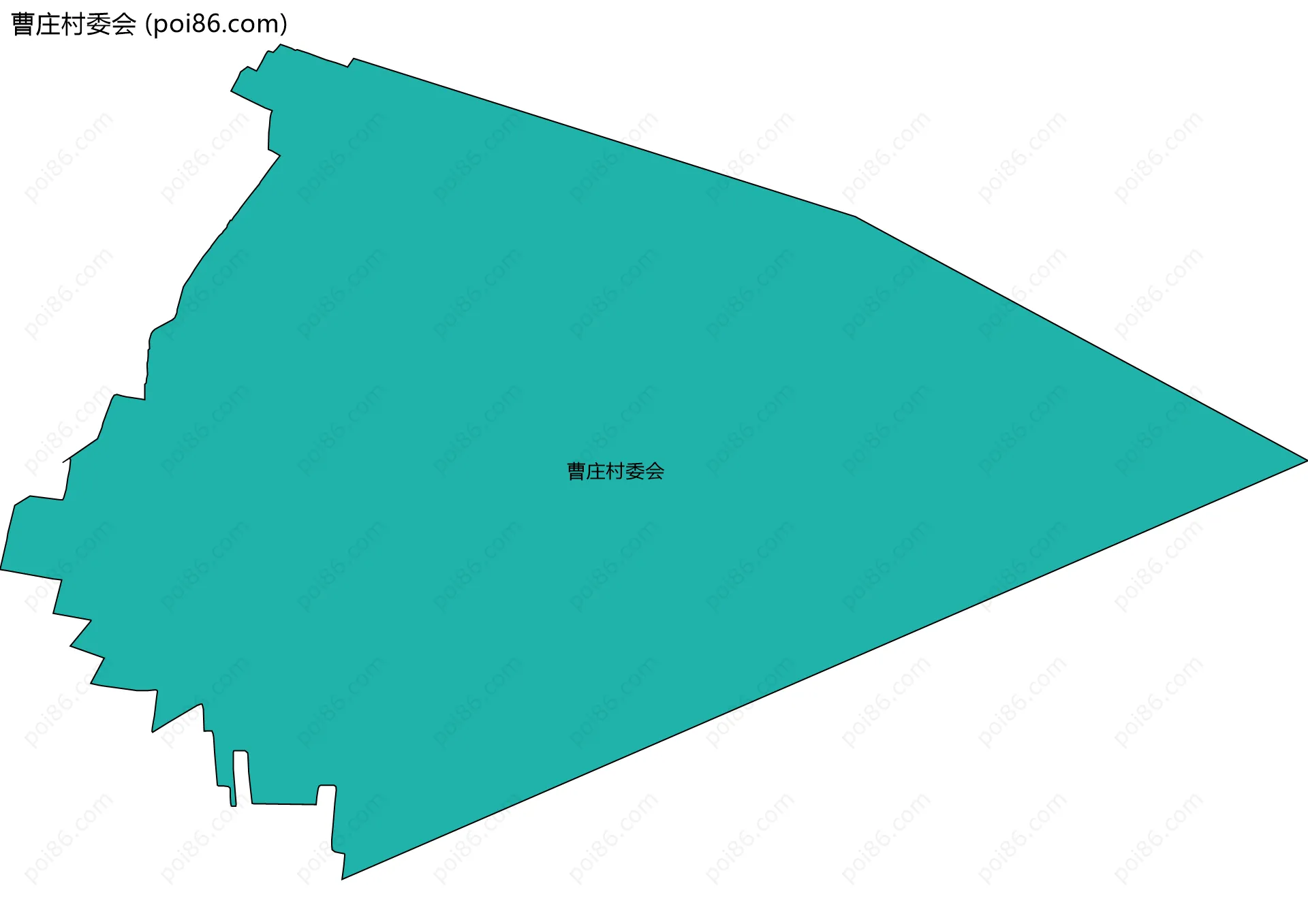 曹庄村委会边界地图