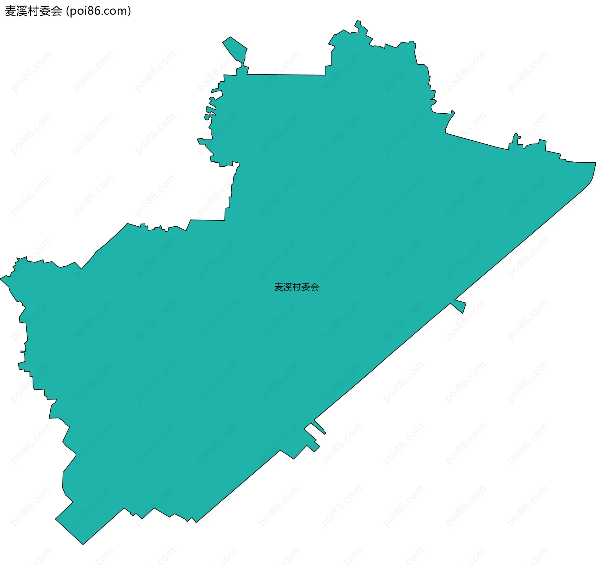 麦溪村委会边界地图