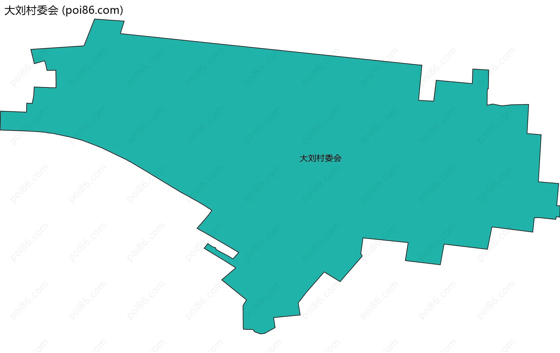 大刘村委会边界地图