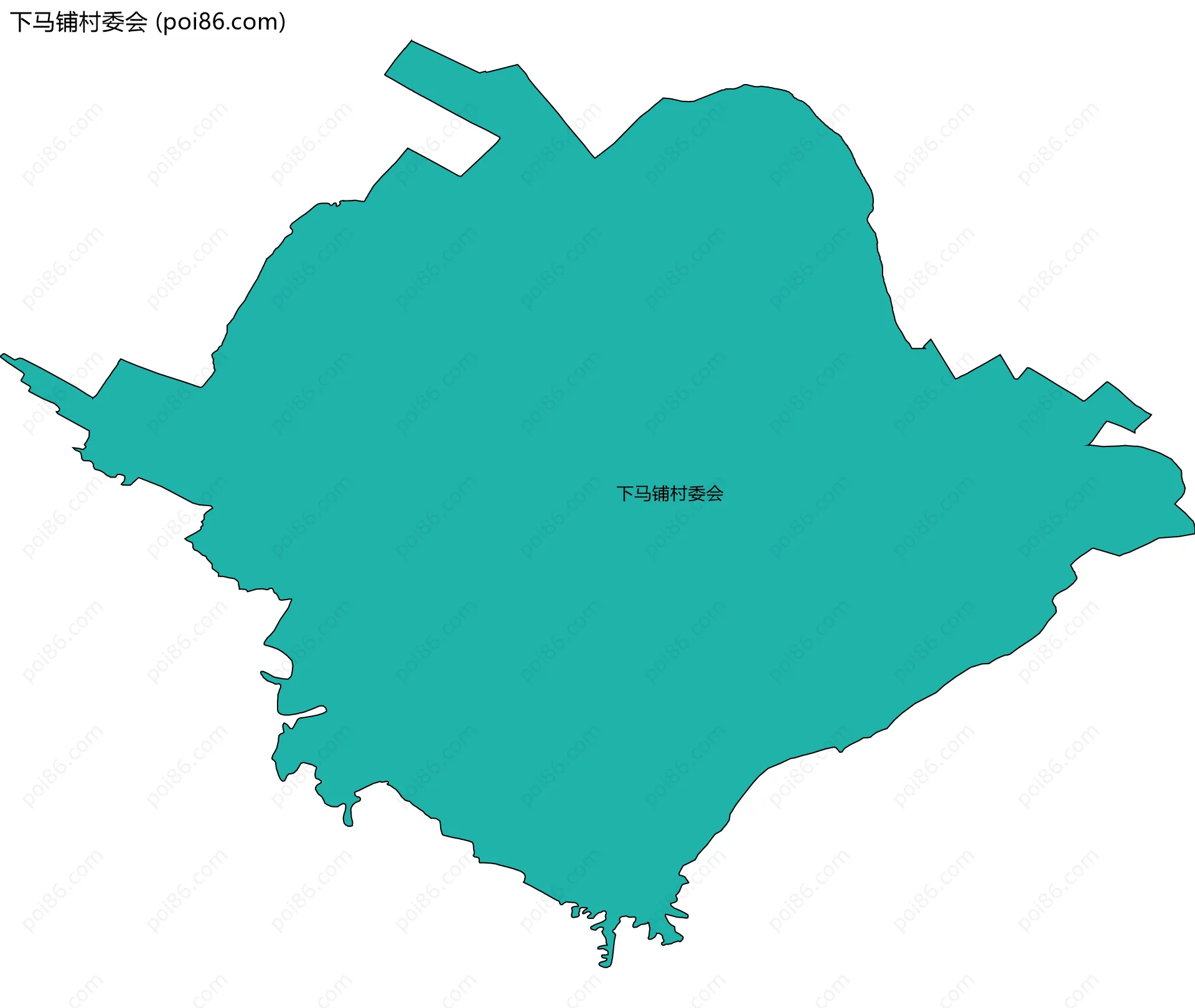下马铺村委会边界地图