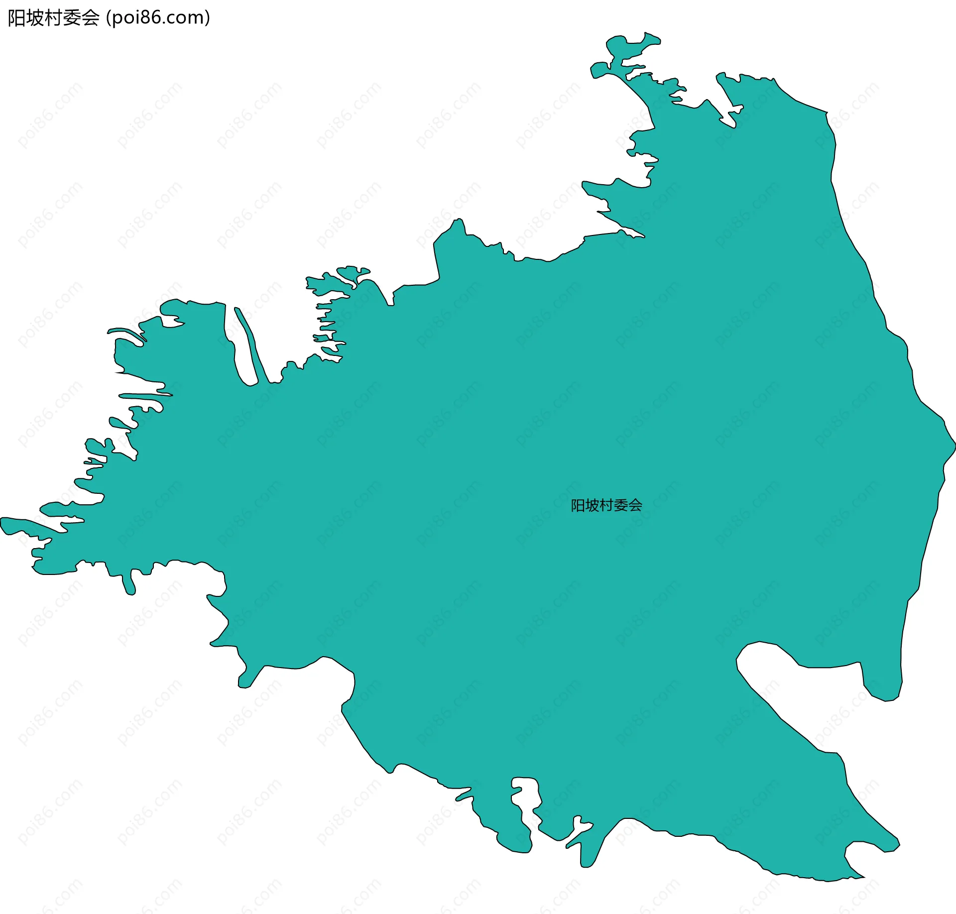 阳坡村委会边界地图