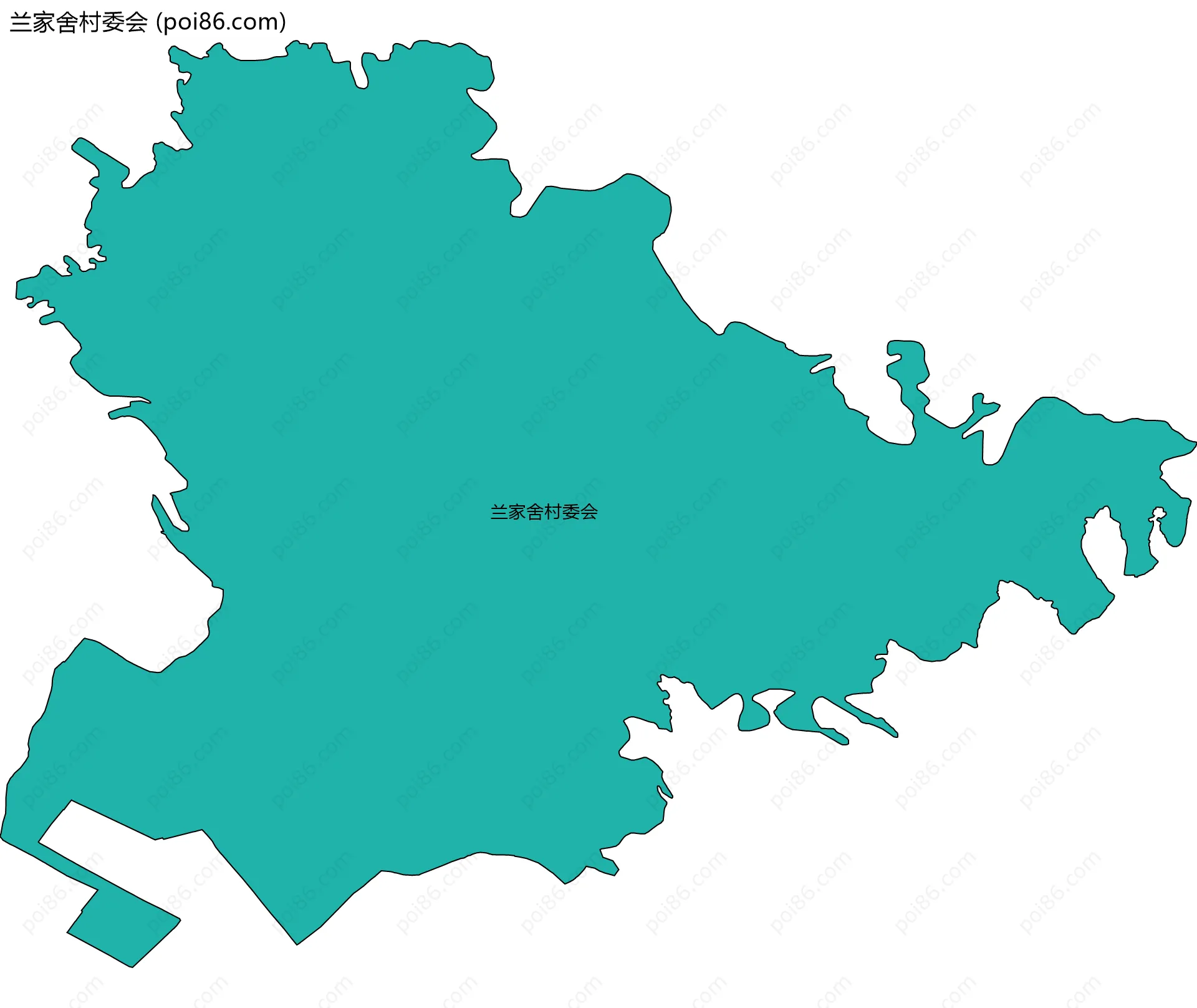 兰家舍村委会边界地图