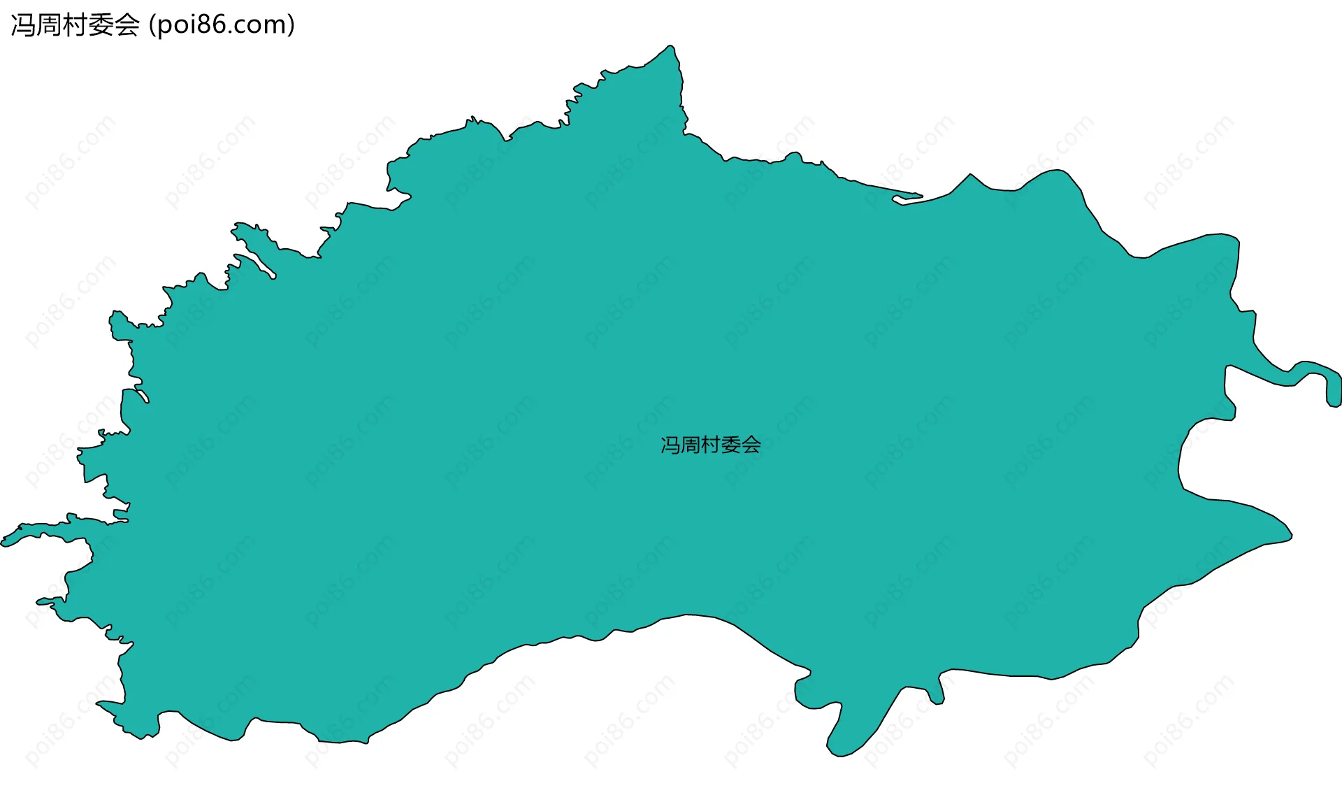 冯周村委会边界地图