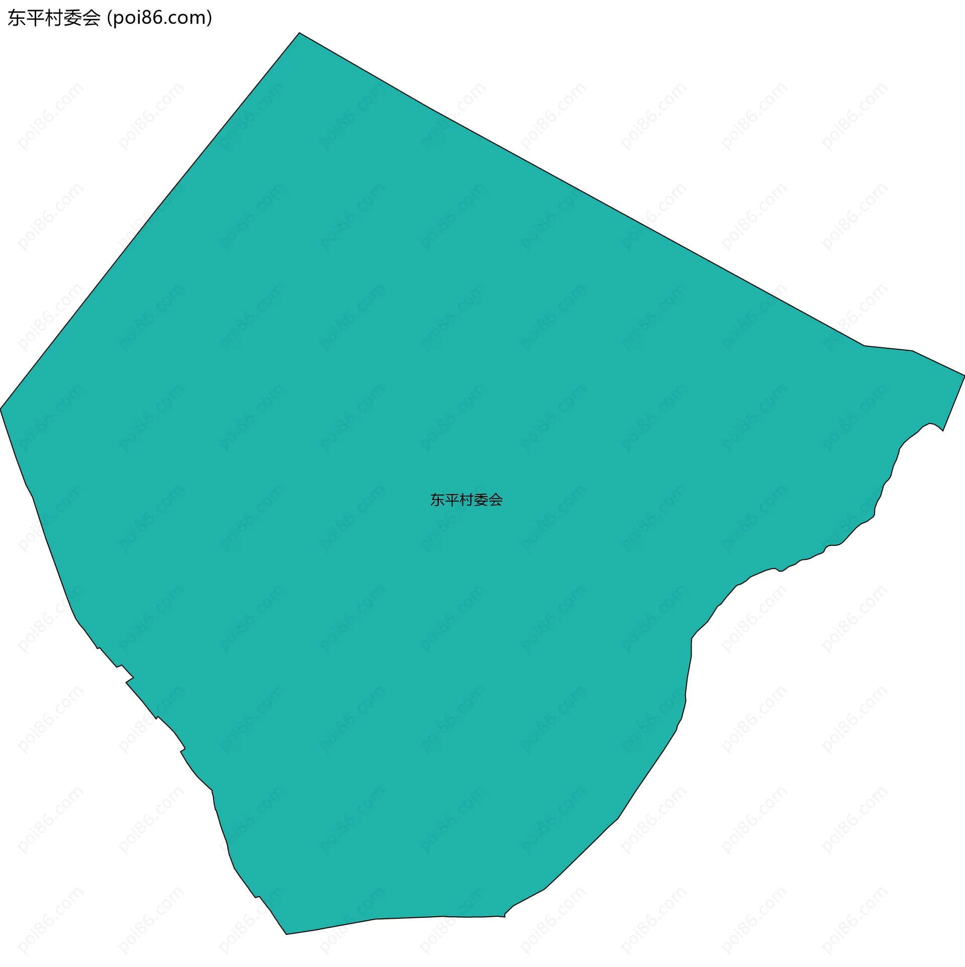 东平村委会边界地图