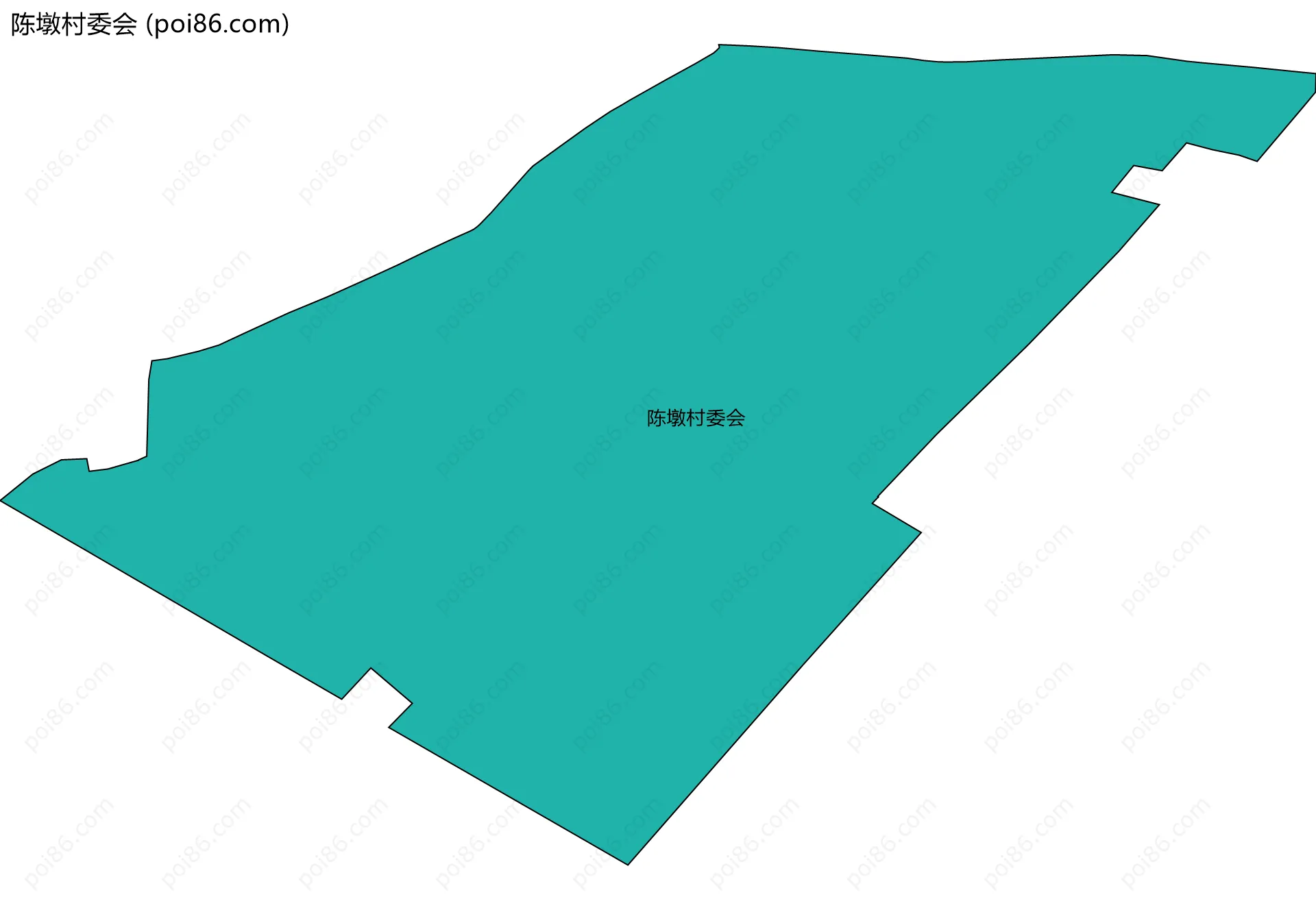 陈墩村委会边界地图