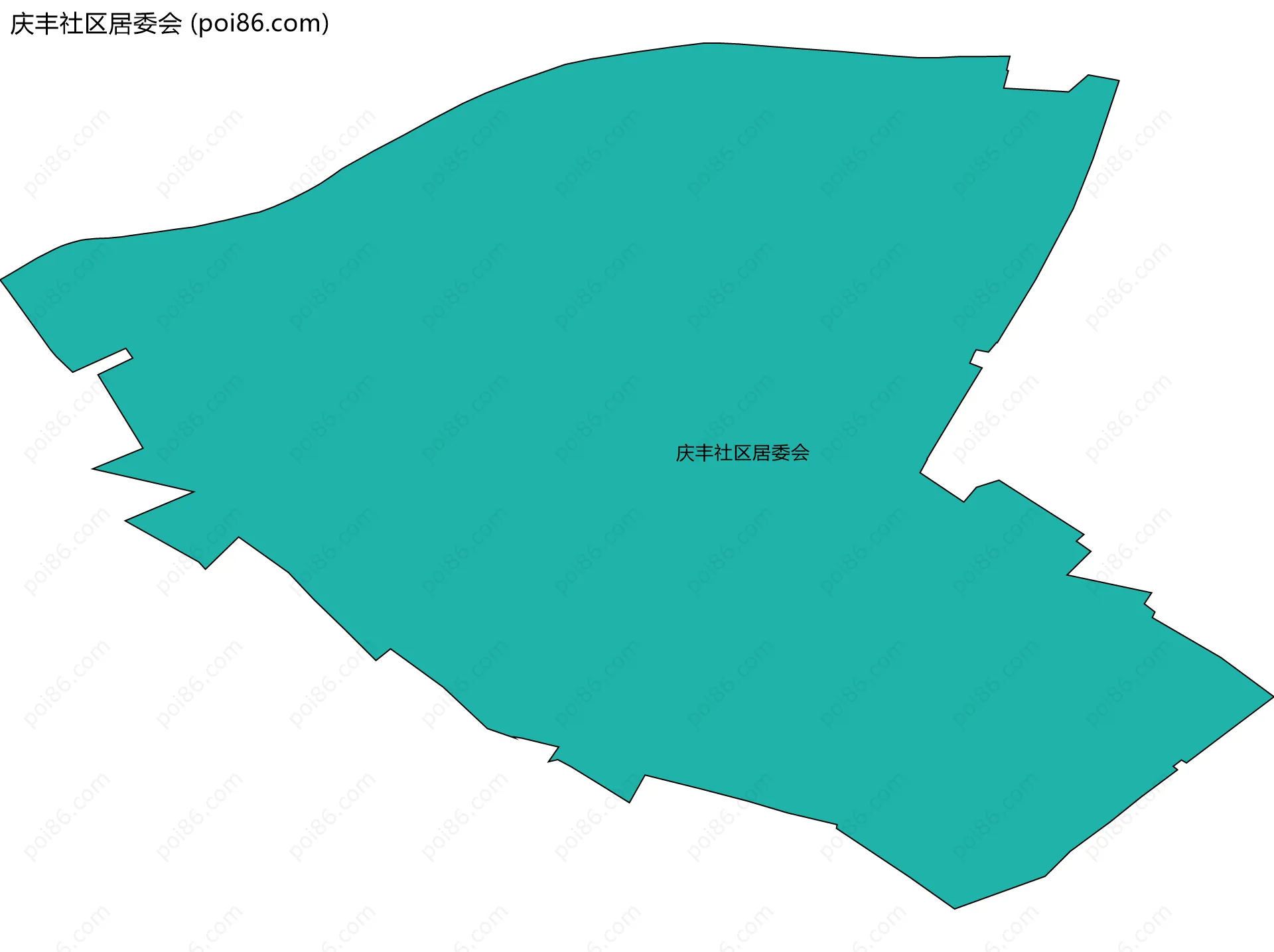 庆丰社区居委会边界地图