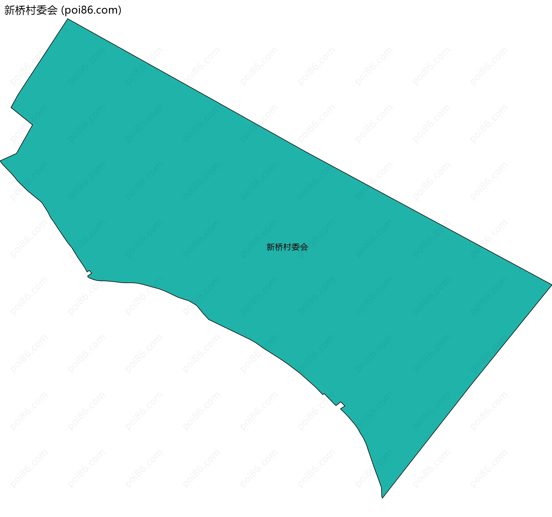 新桥村委会边界地图