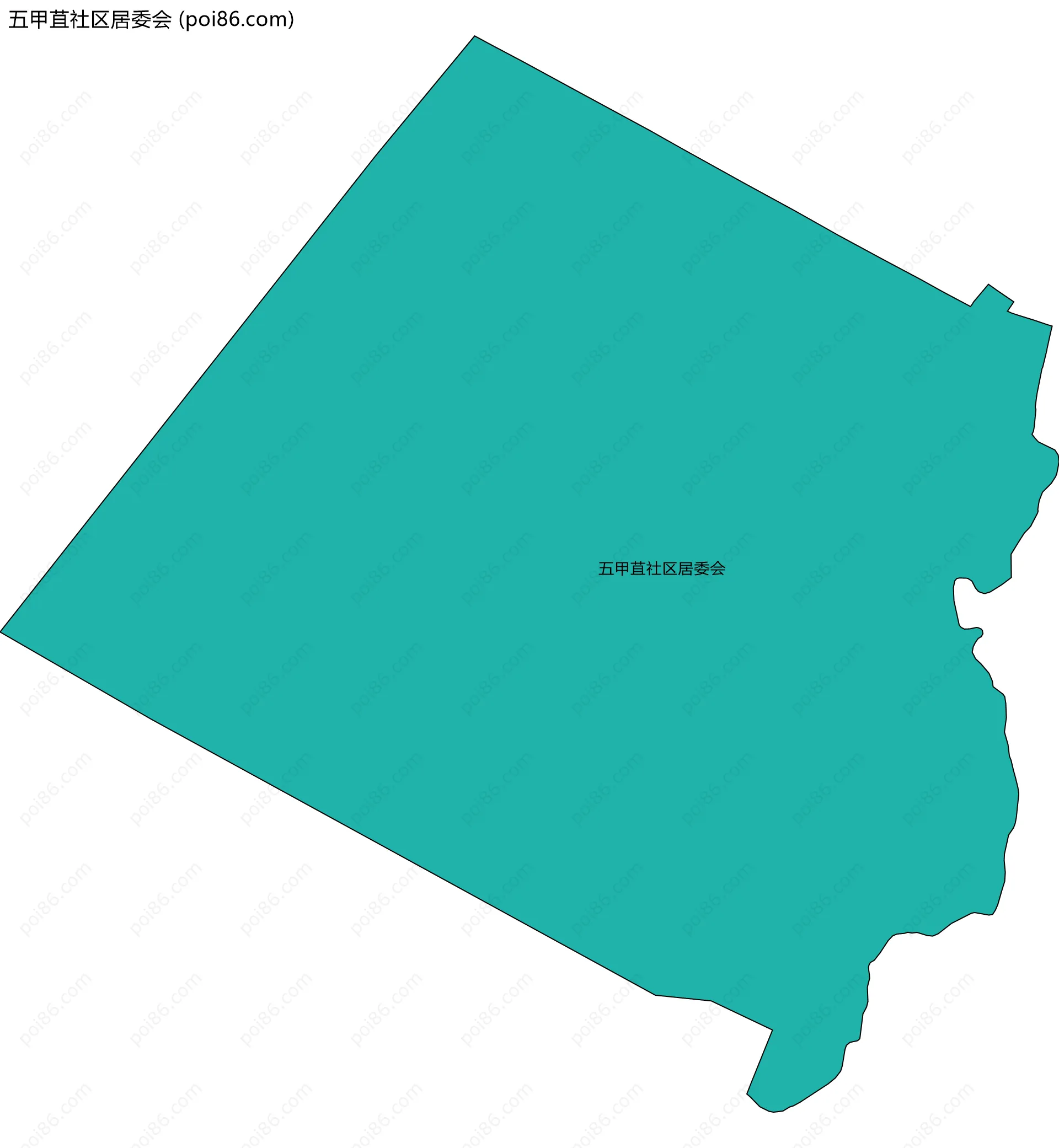 五甲苴社区居委会边界地图