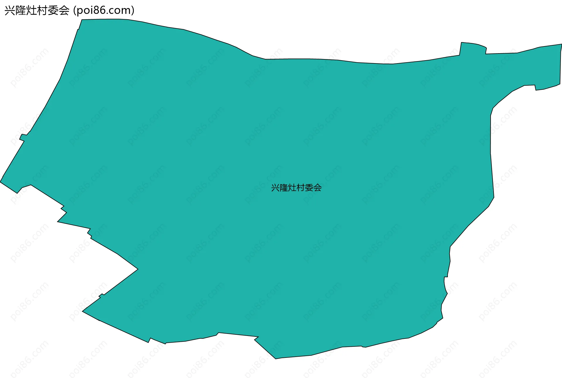 兴隆灶村委会边界地图