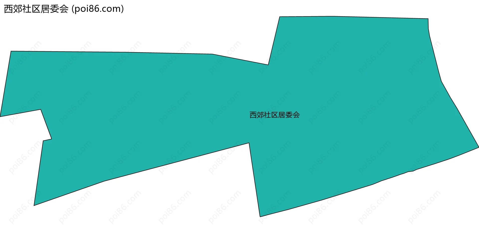 西郊社区居委会边界地图