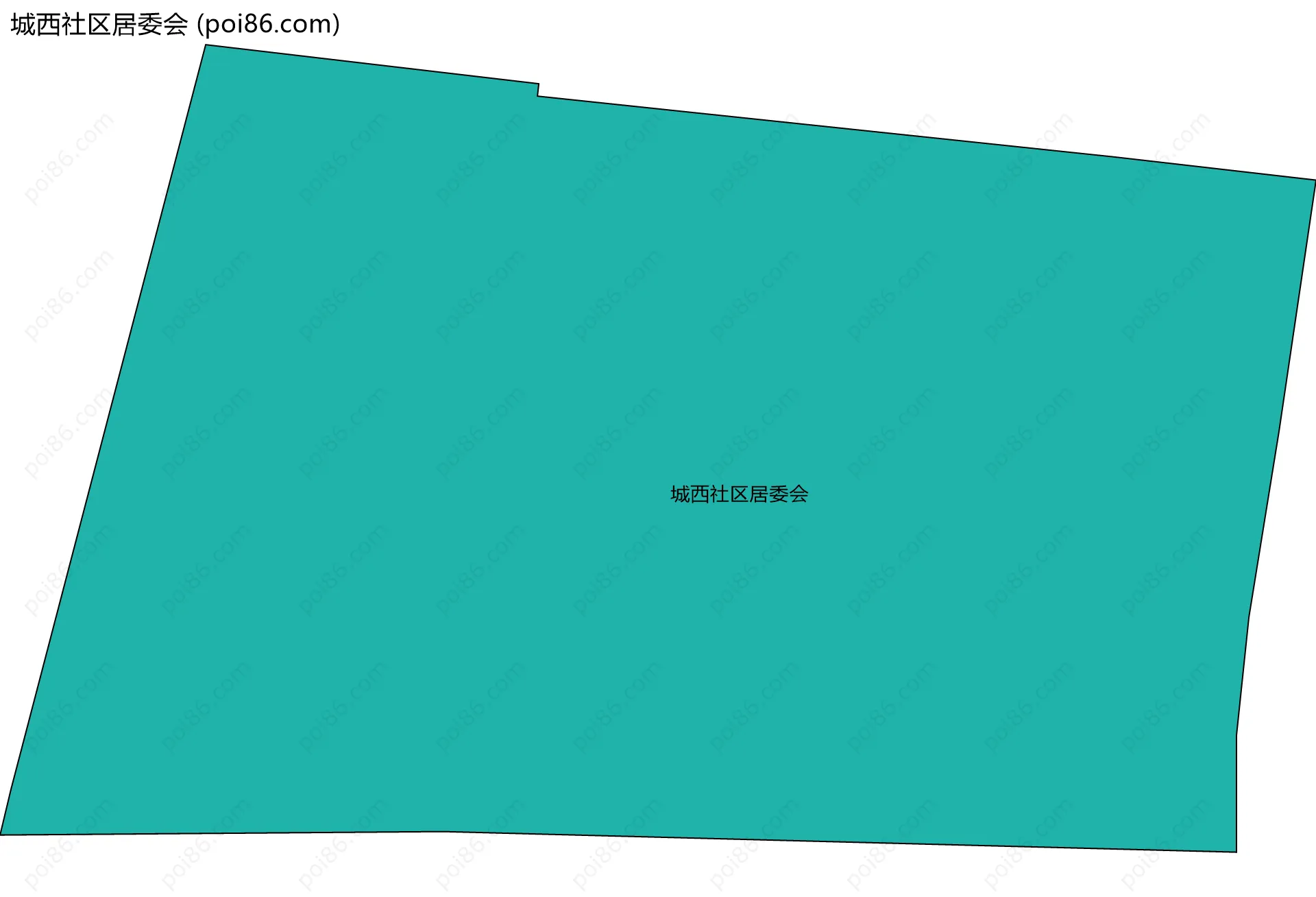城西社区居委会边界地图