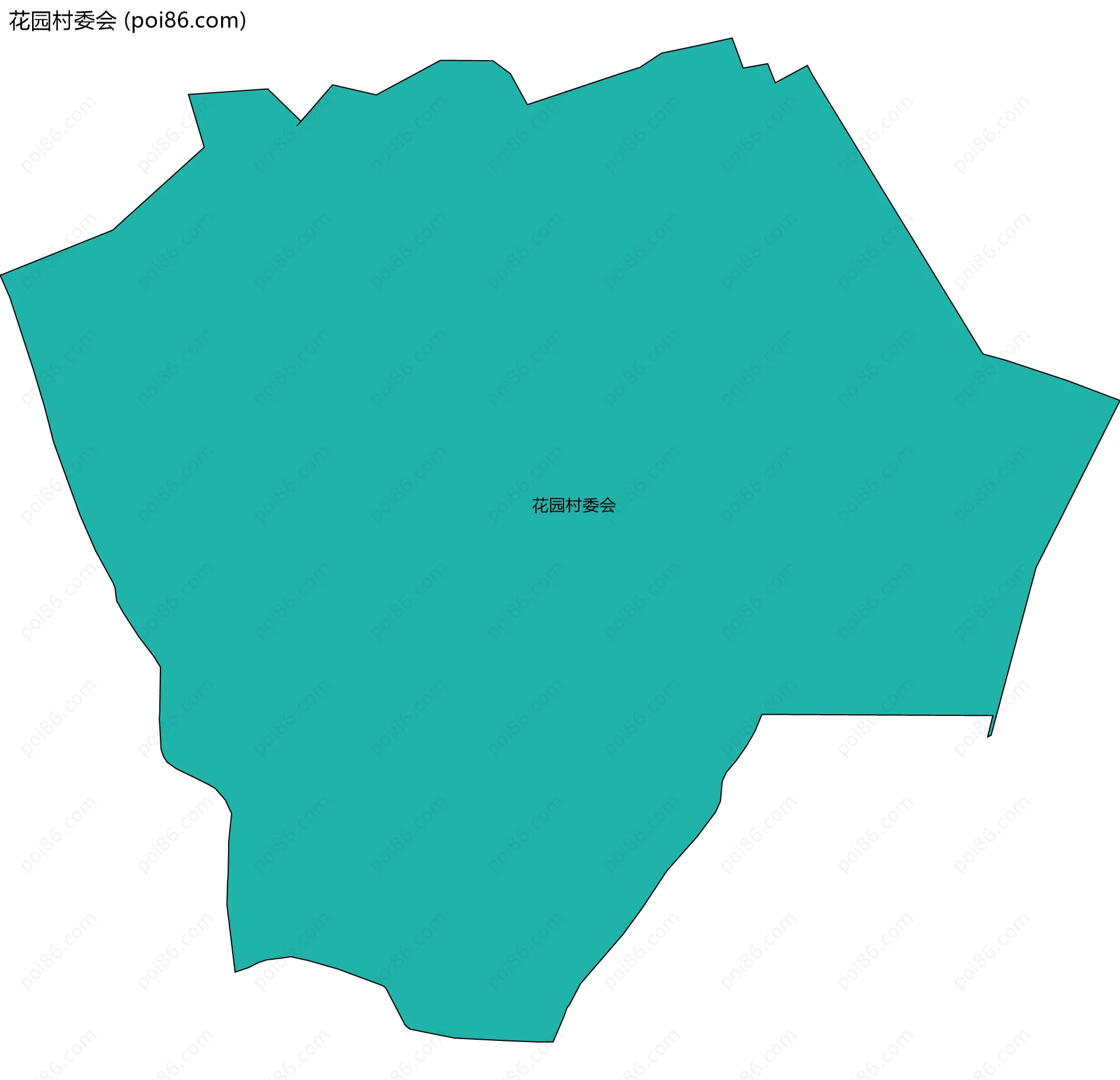 花园村委会边界地图