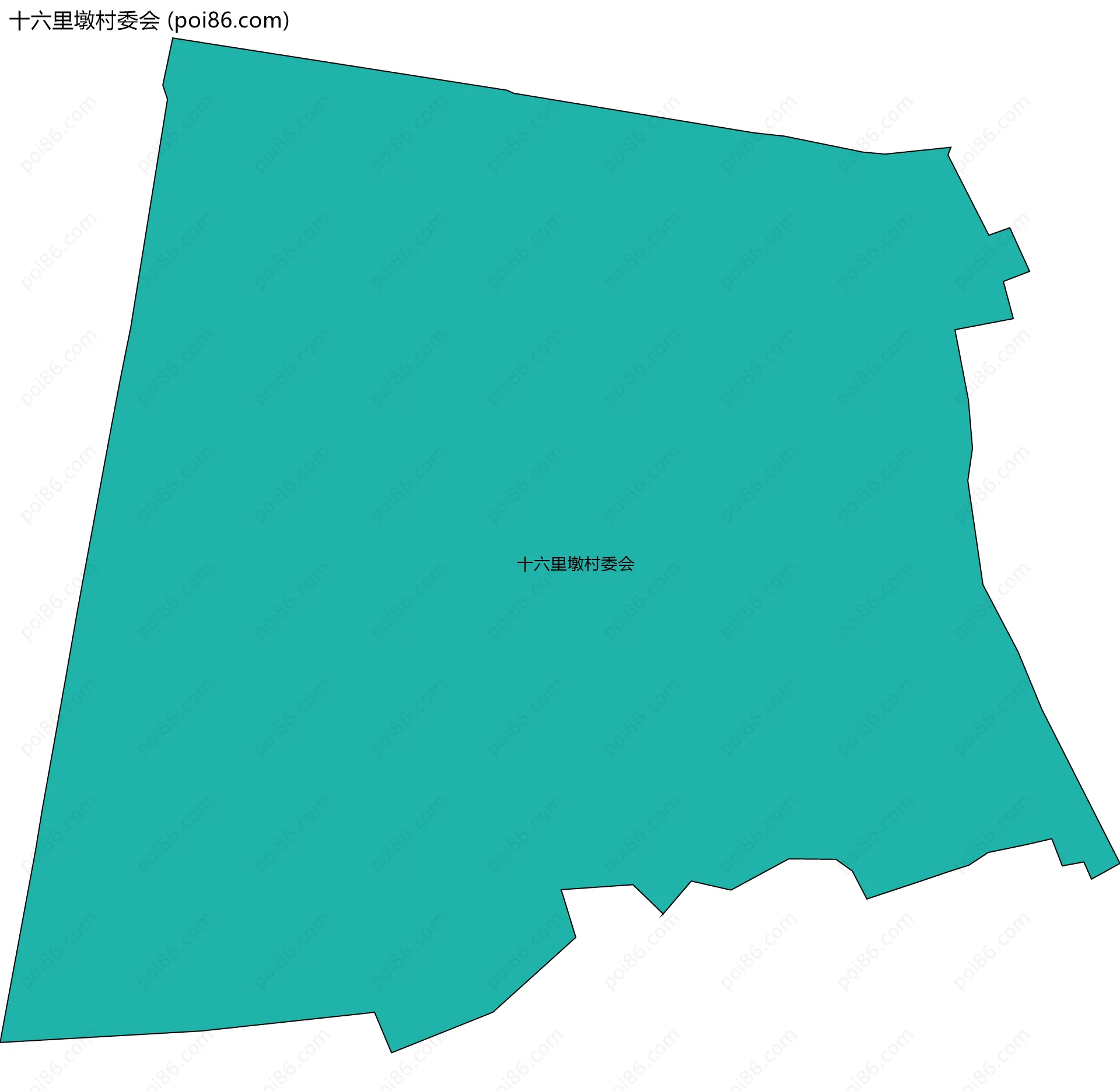 十六里墩村委会边界地图