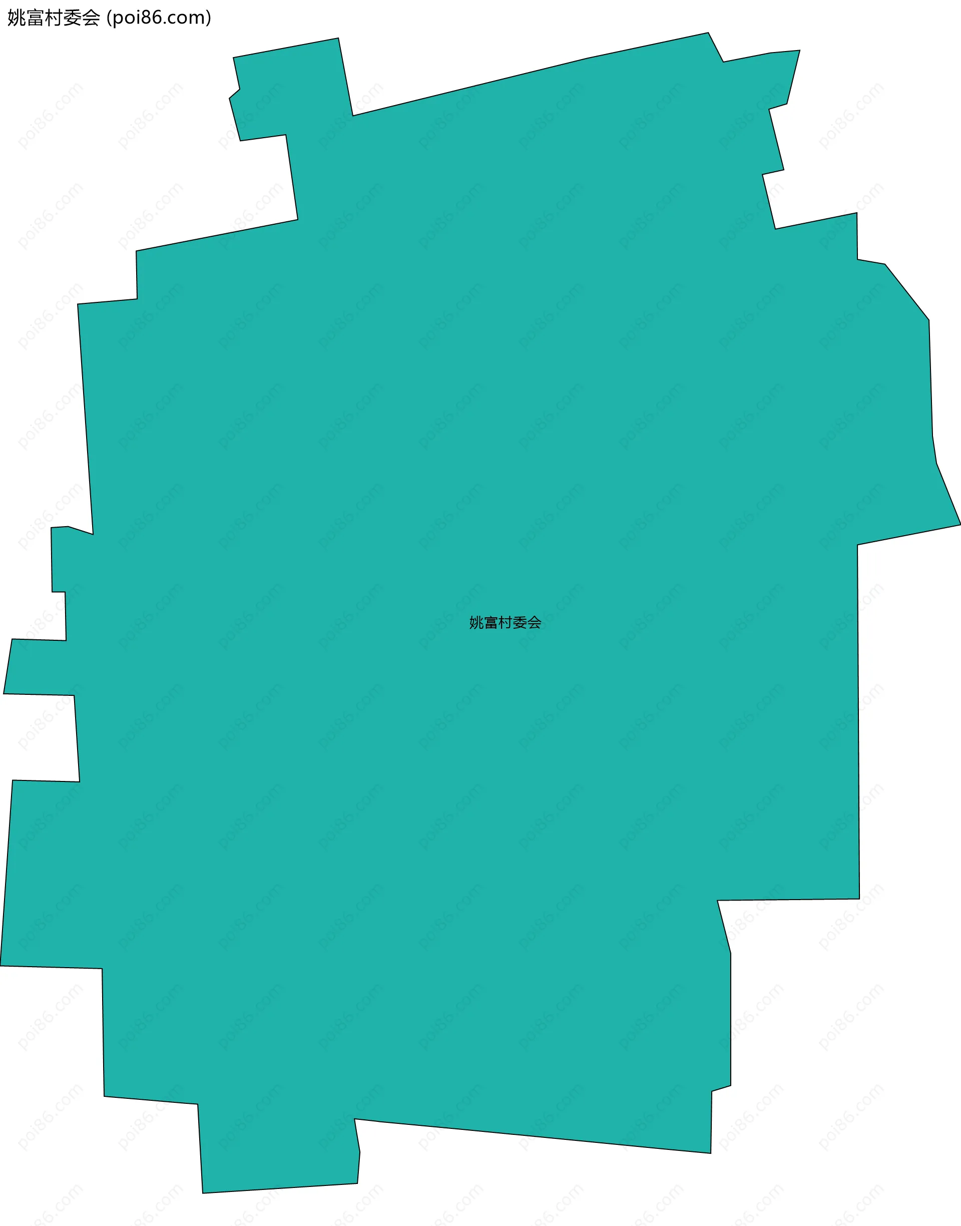 姚富村委会边界地图