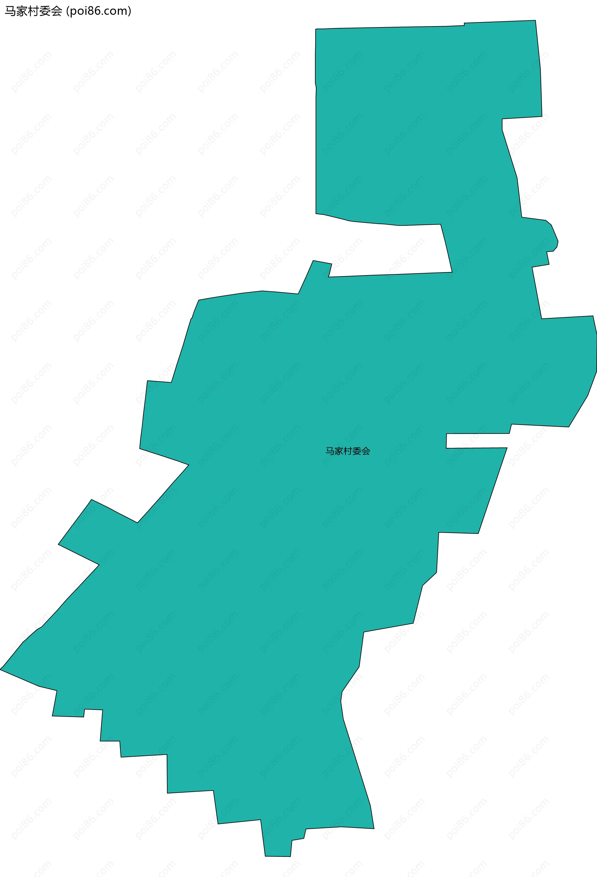 马家村委会边界地图