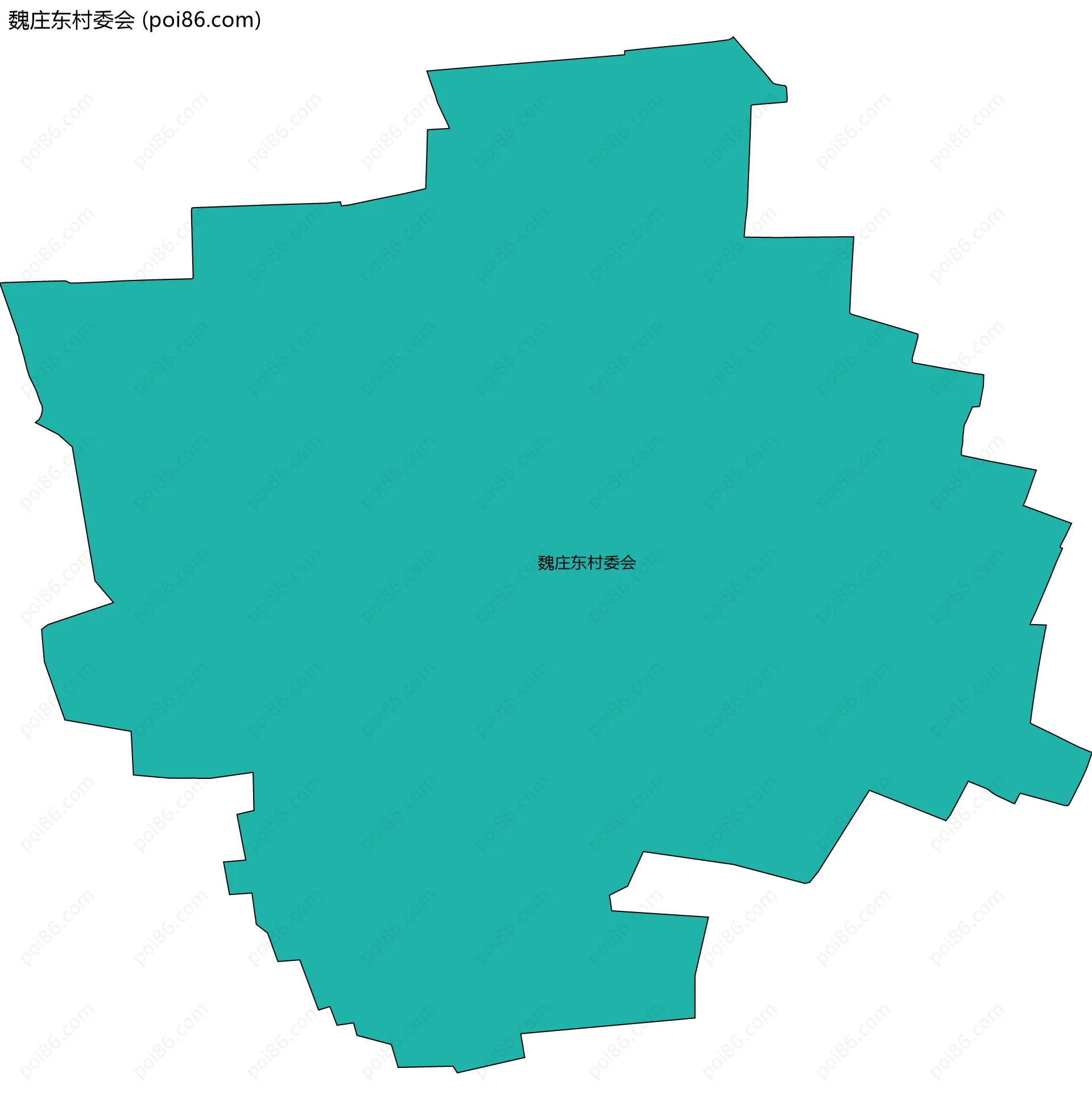 魏庄东村委会边界地图